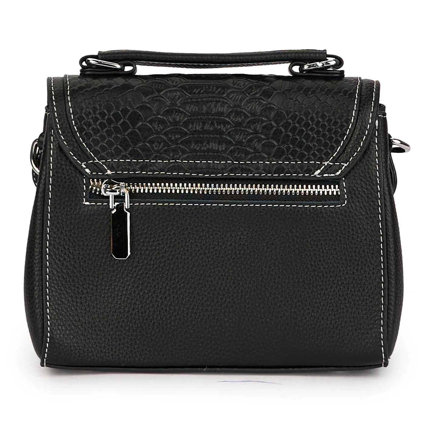 Geanta dama din piele naturala neagra 21424 - Image 3