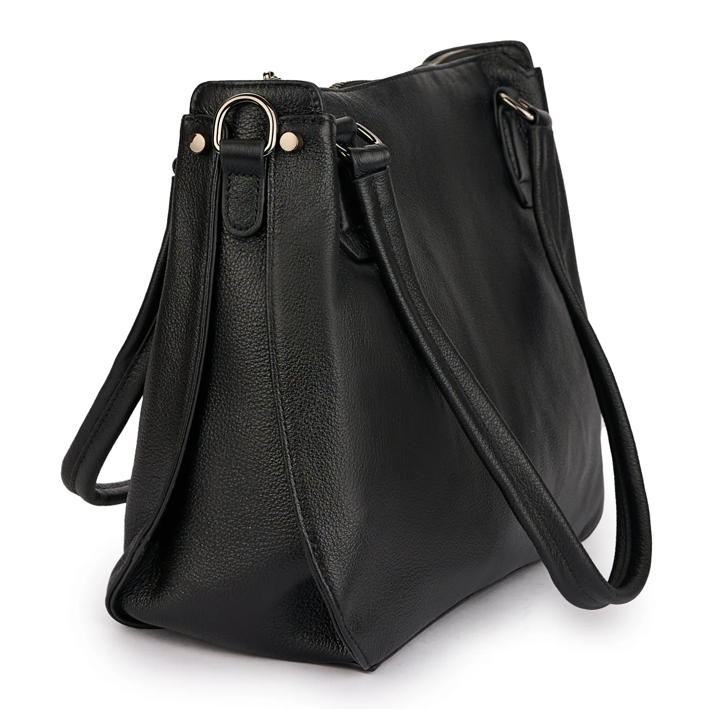 Geanta dama din piele naturala neagra 21480 - Image 2