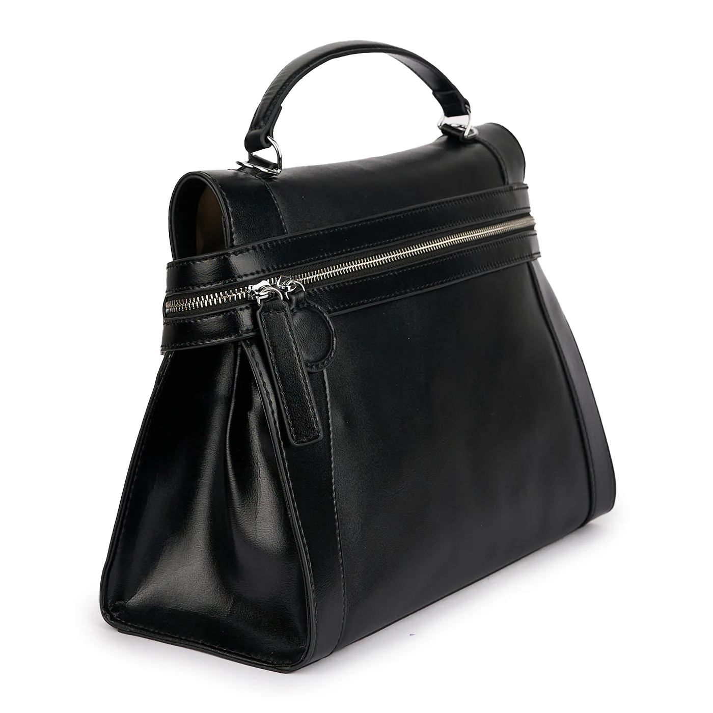 Geanta dama din piele naturala neagra 21510 - Image 2