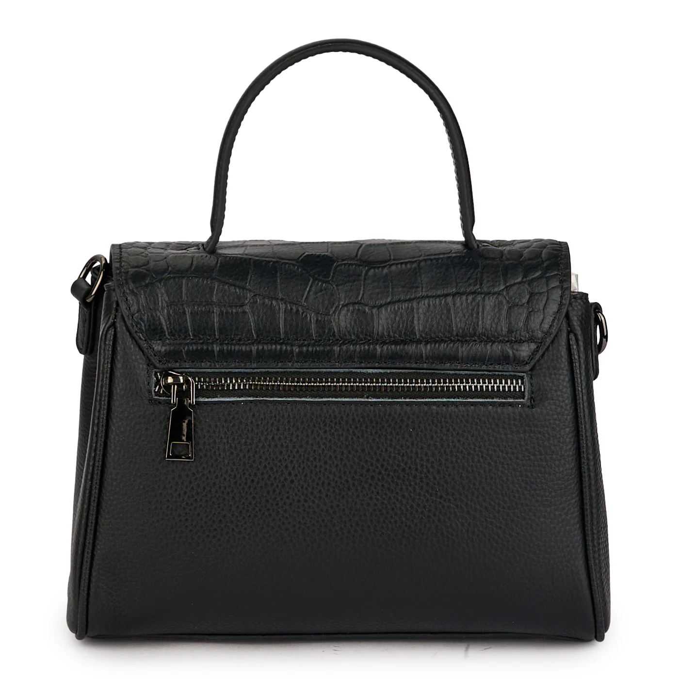 Geanta dama din piele naturala neagra 21552 - Image 3