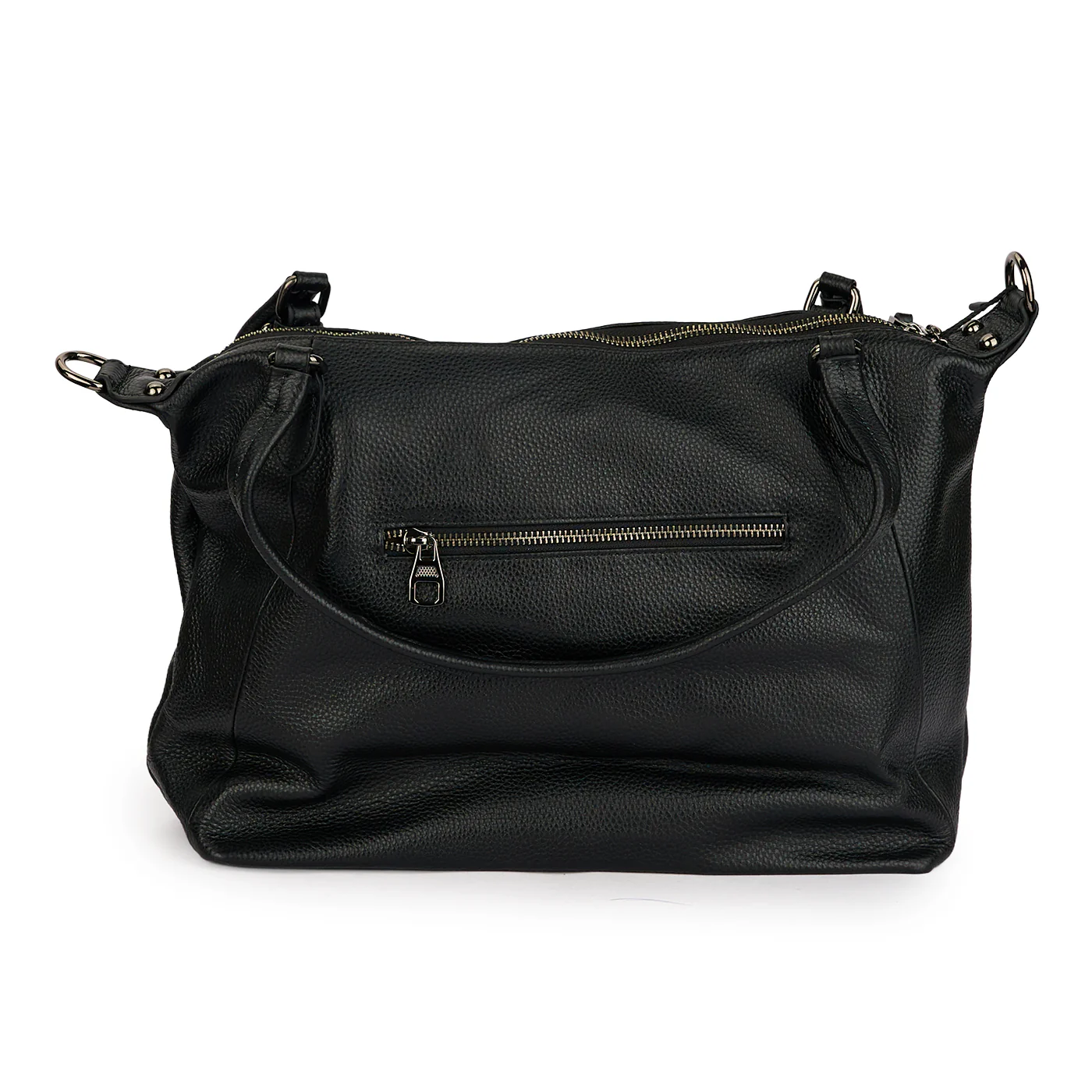 Geanta dama din piele naturala neagra 21573 - Image 3