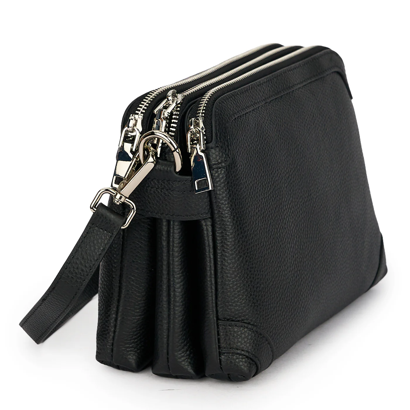 Geanta dama din piele naturala neagra 21645 - Image 2