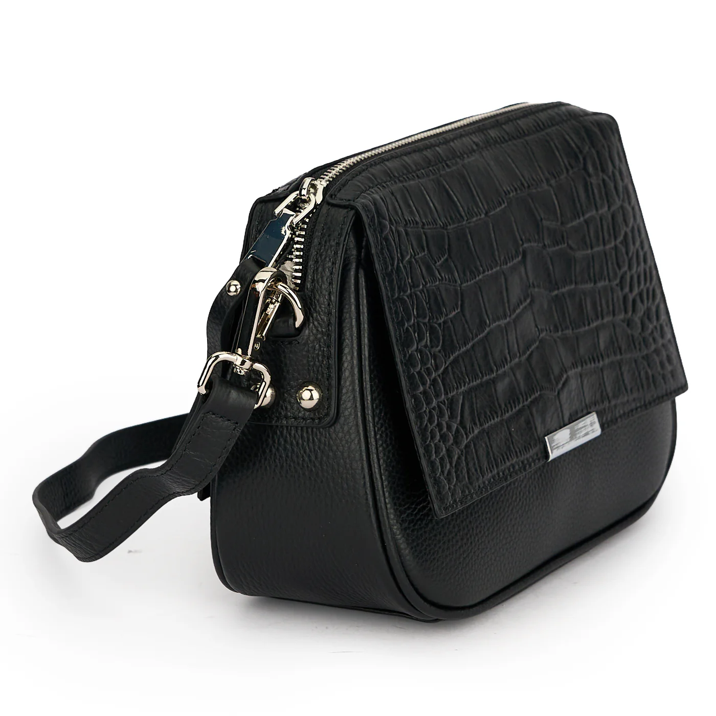 Geanta dama din piele naturala neagra 21649 - Image 2