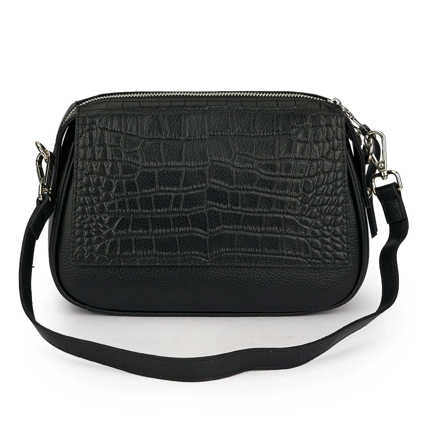 Geanta dama din piele naturala neagra 21649 - Image 3