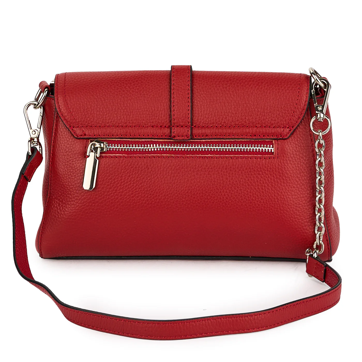 Geanta dama din piele naturala rosie 21373 - Image 3