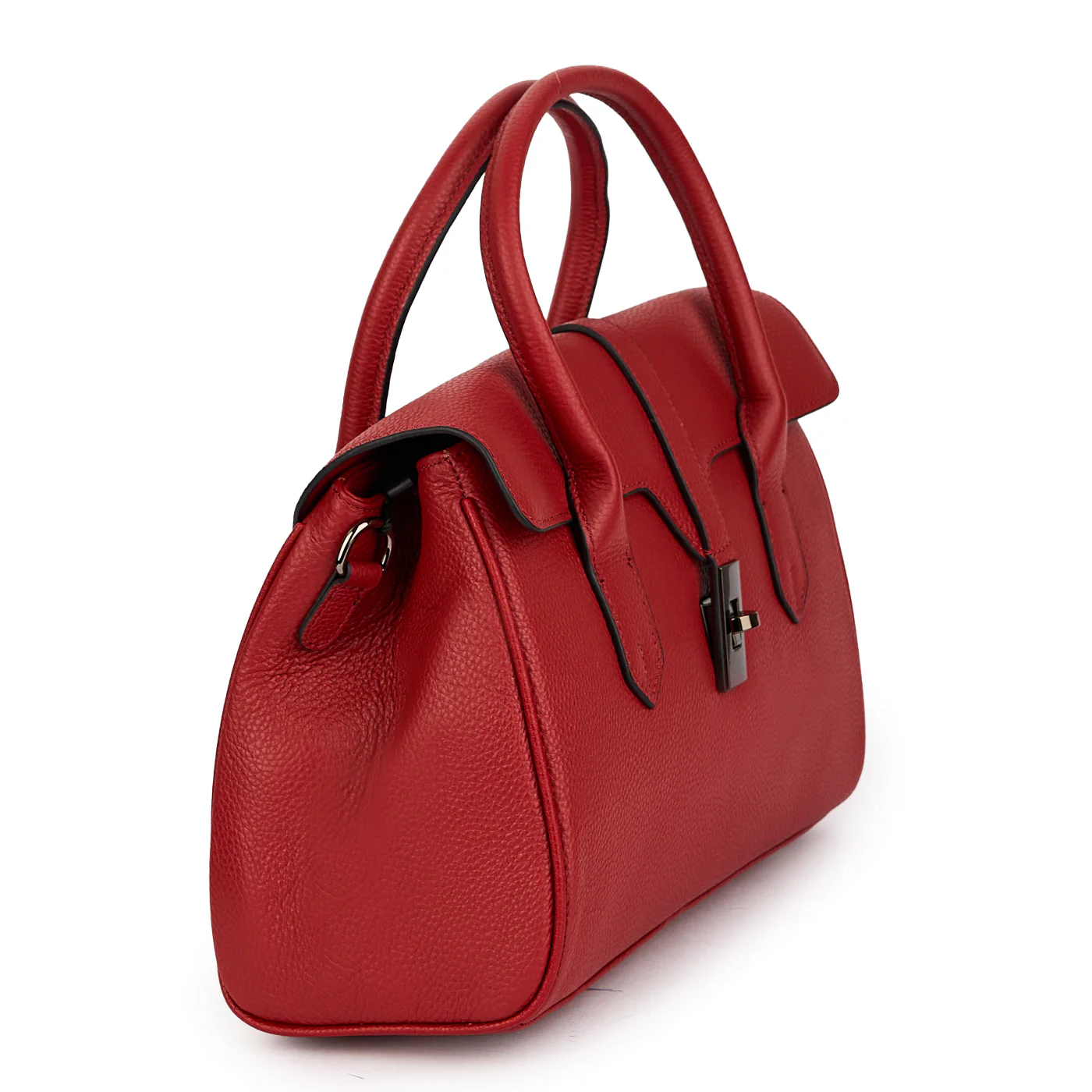 Geanta dama din piele naturala rosie 21389 - Image 2