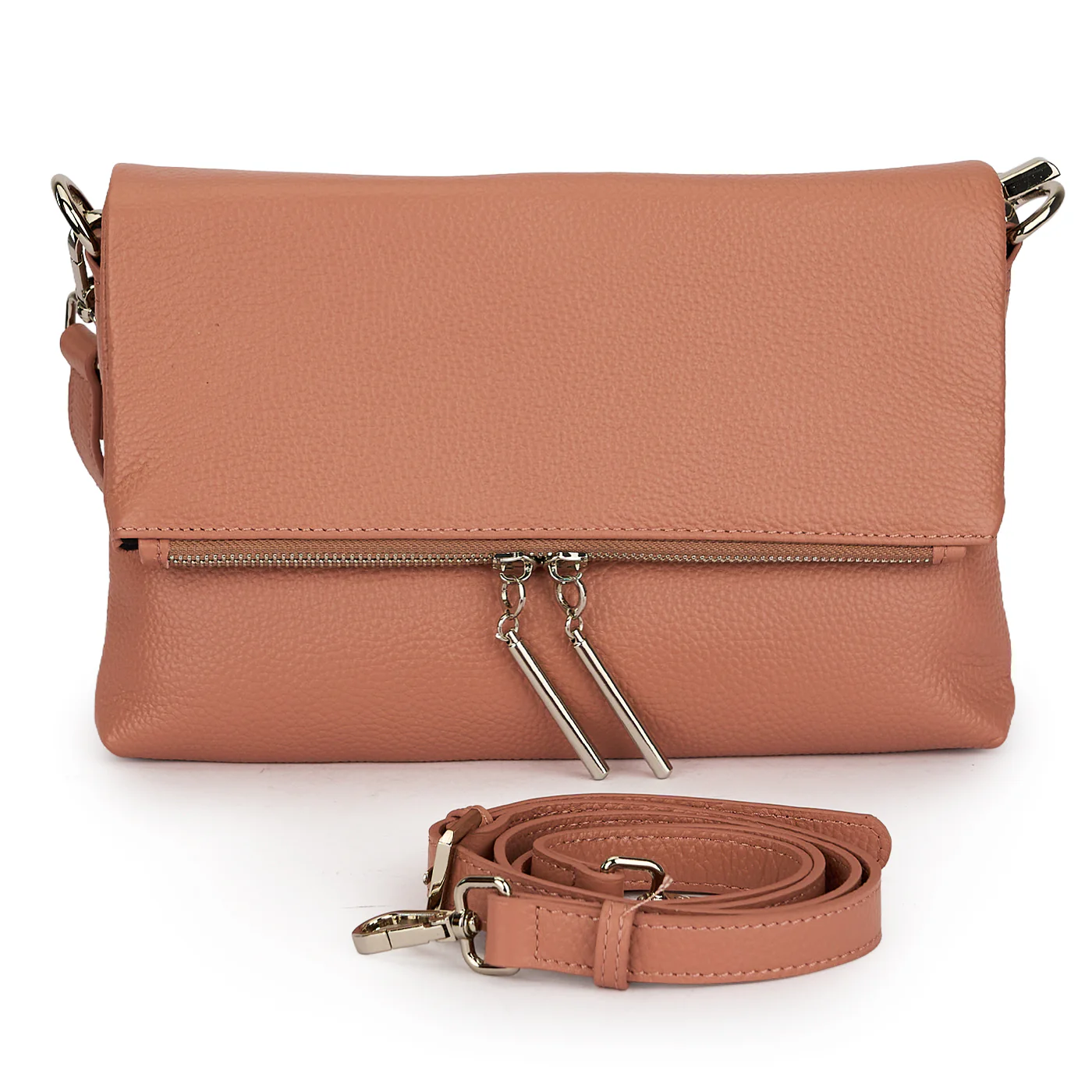 Geanta dama din piele naturala roz 21641