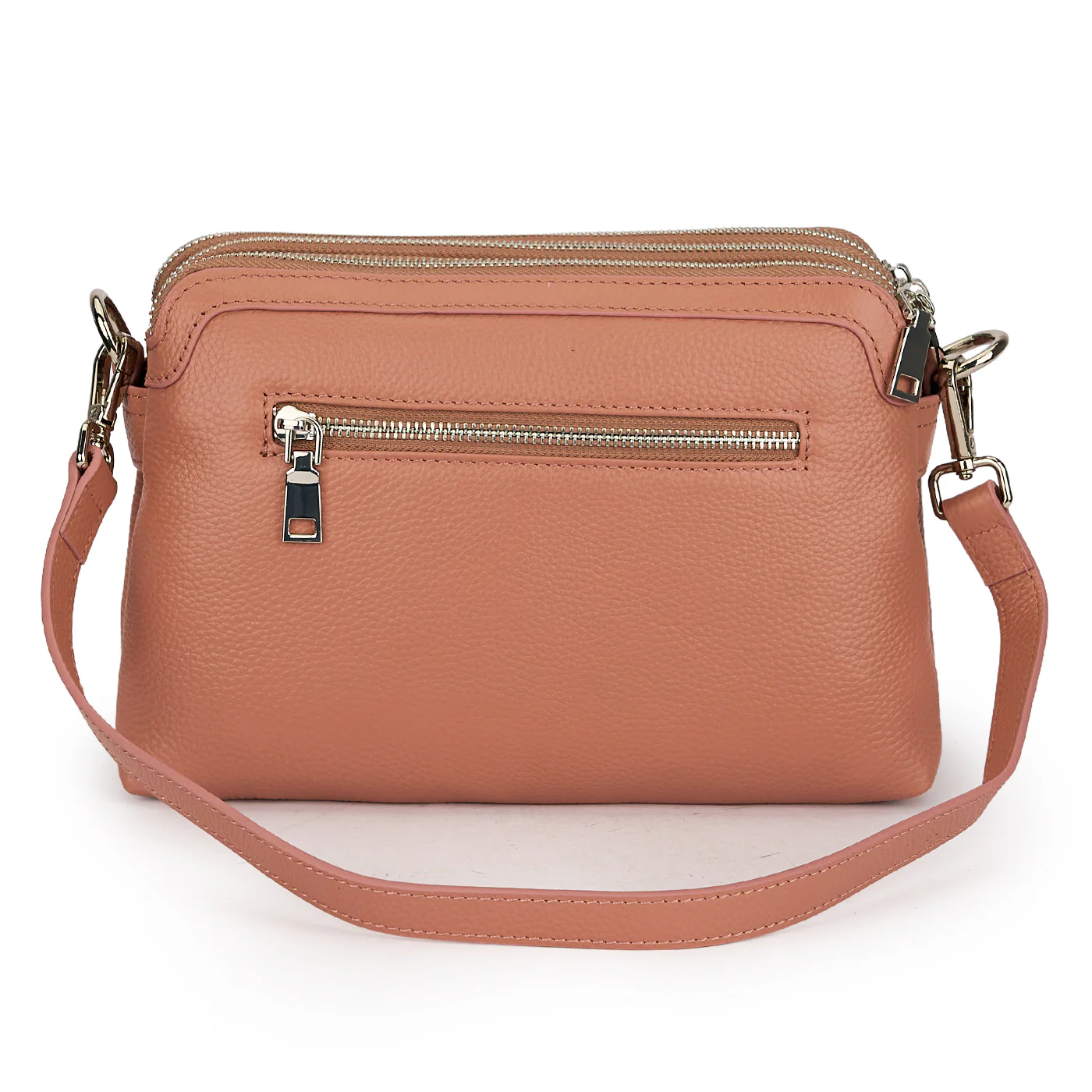 Geanta dama din piele naturala roz 21644 - Image 3