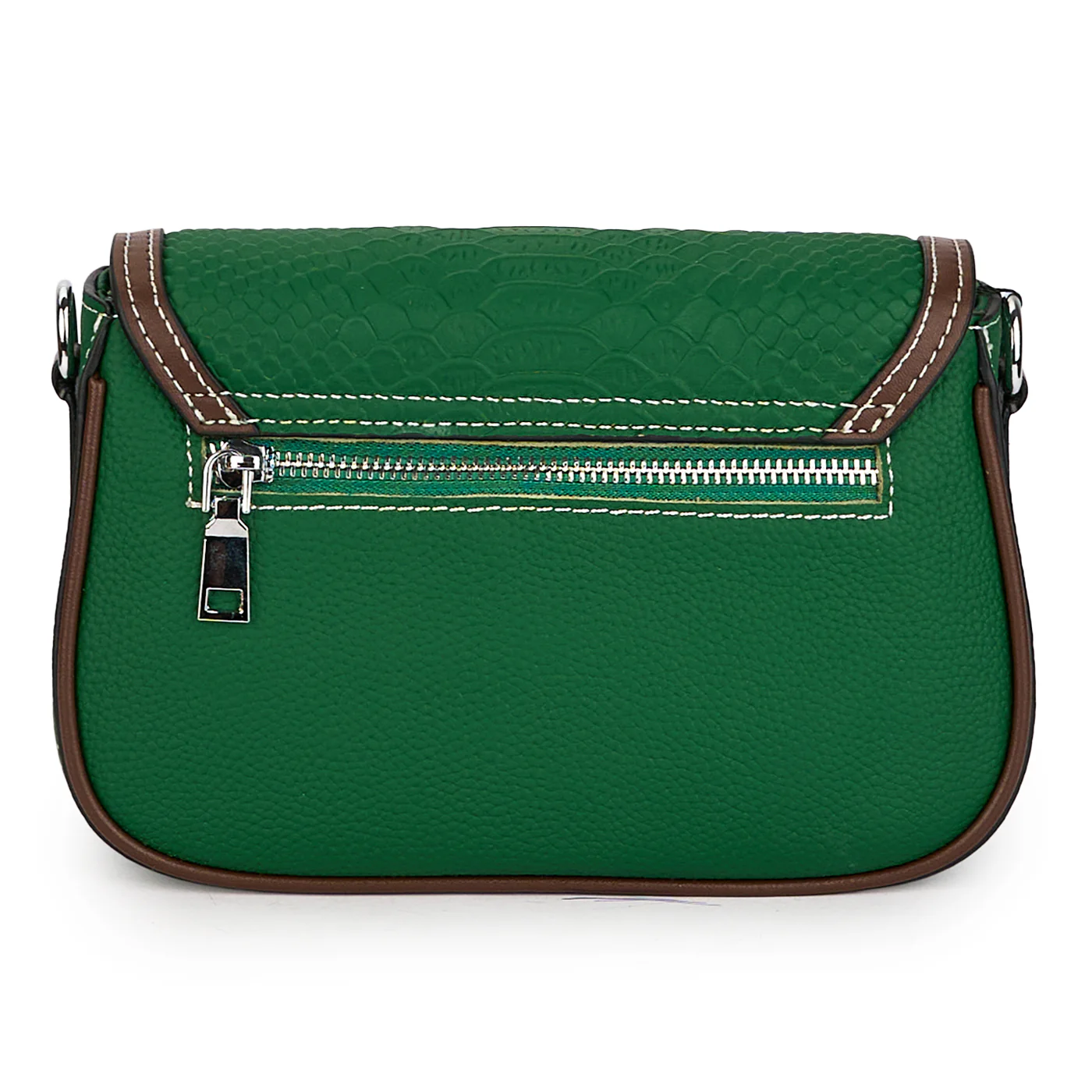 Geanta dama din piele naturala verde 21478 - Image 3