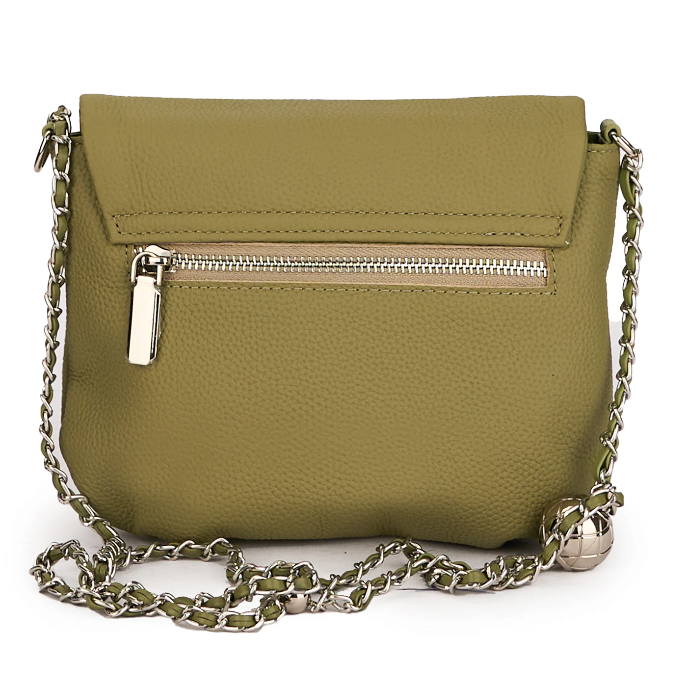 Geanta dama din piele naturala verde 21508 - Image 3