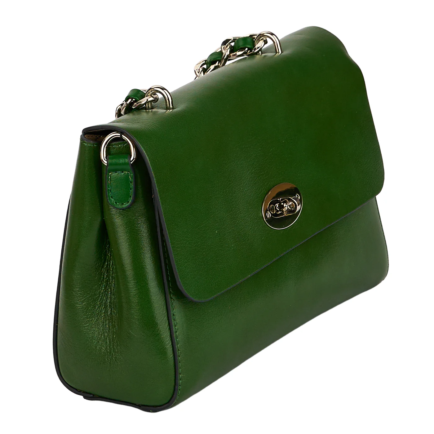 Geanta dama din piele naturala verde 21538 - Image 2