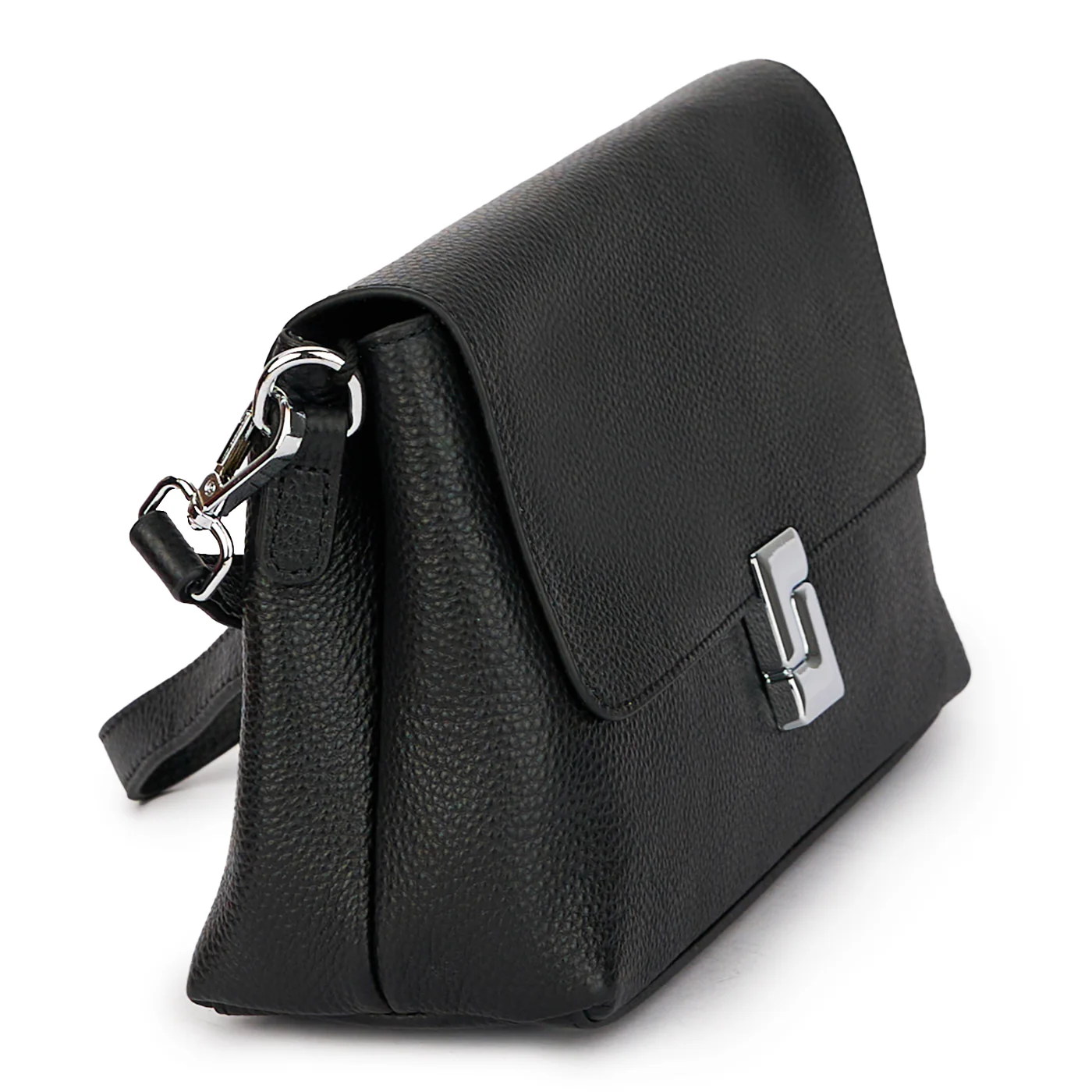 Geantuta dama din piele naturala neagra 21185 - Image 2