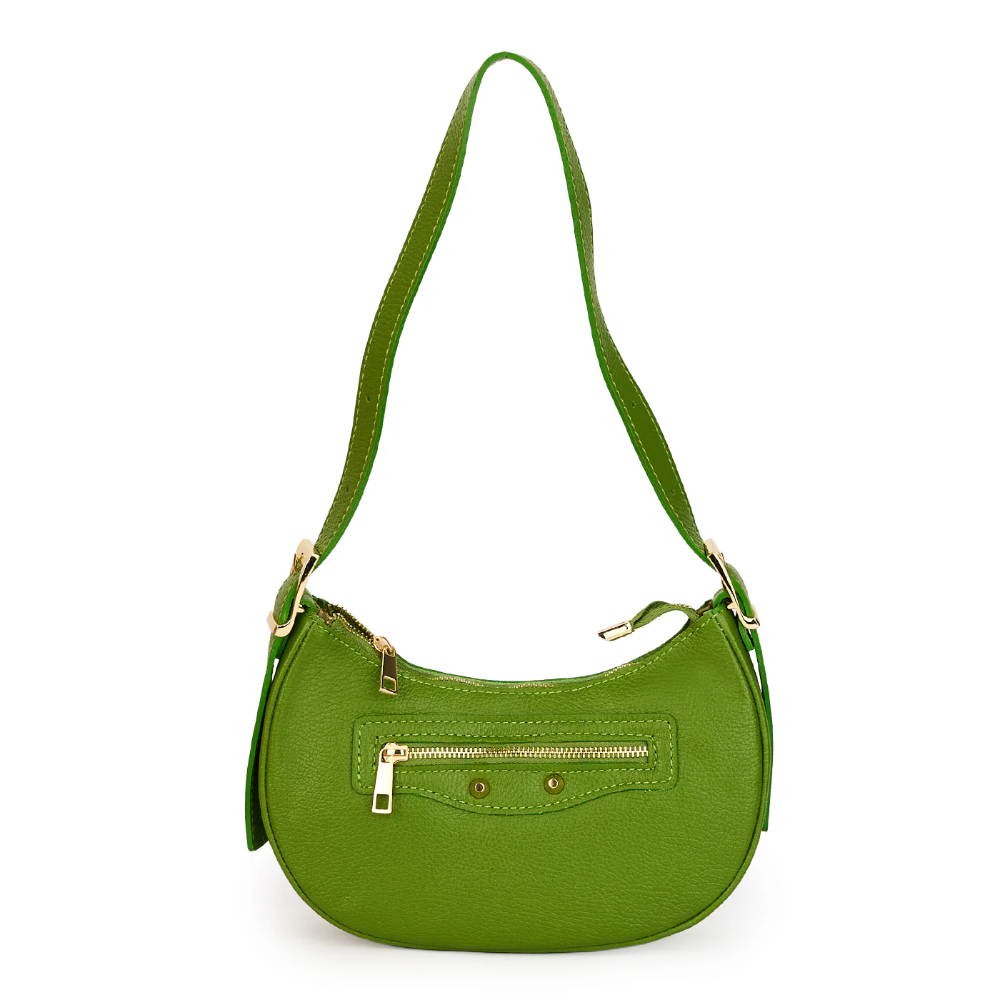 Gentuta dama din piele naturala verde 21224 - Image 3