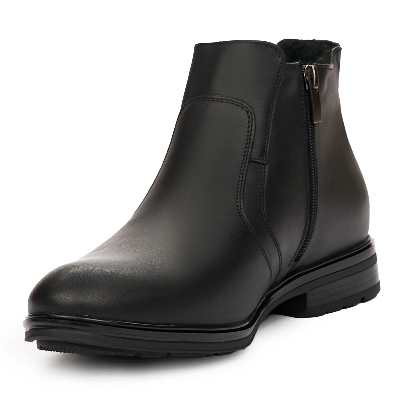 Ghete Barbati Casual Piele Naturala Neagra 7155 - Image 4