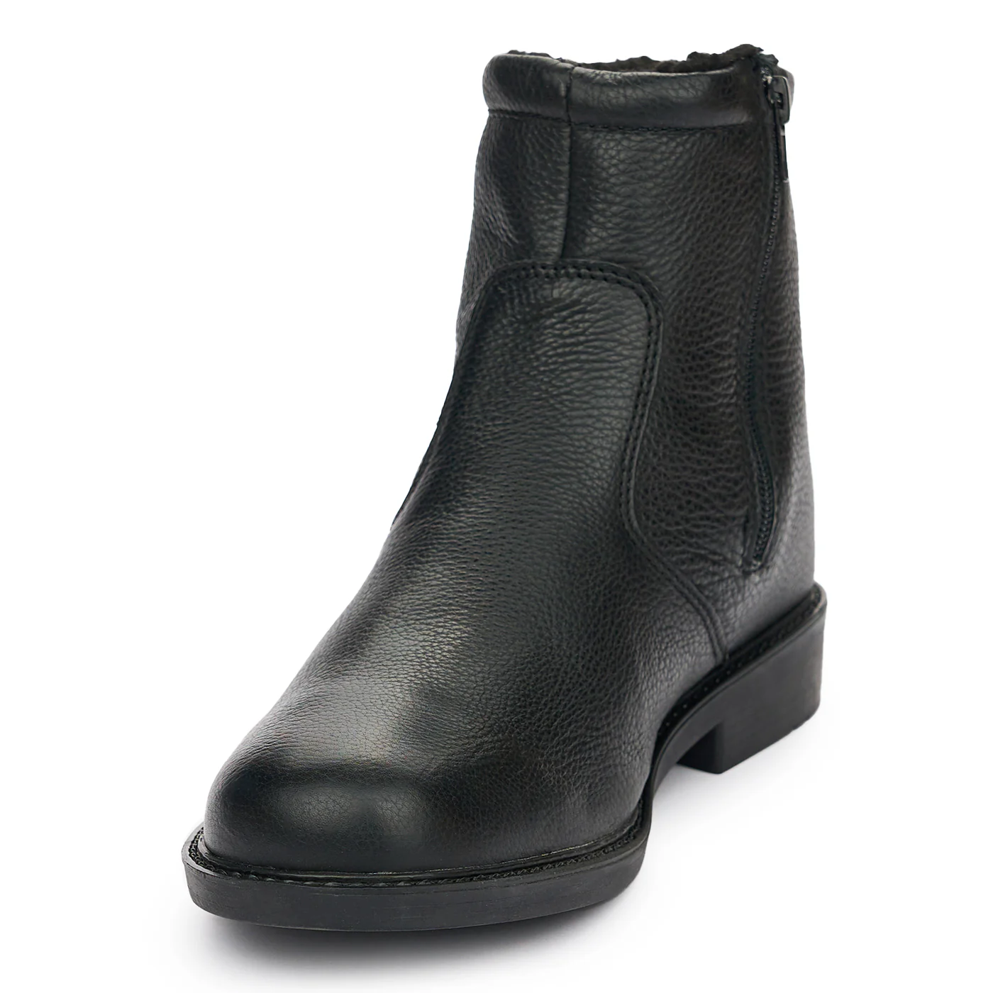 Ghete barbati din piele naturala neagra 7413 - Image 3