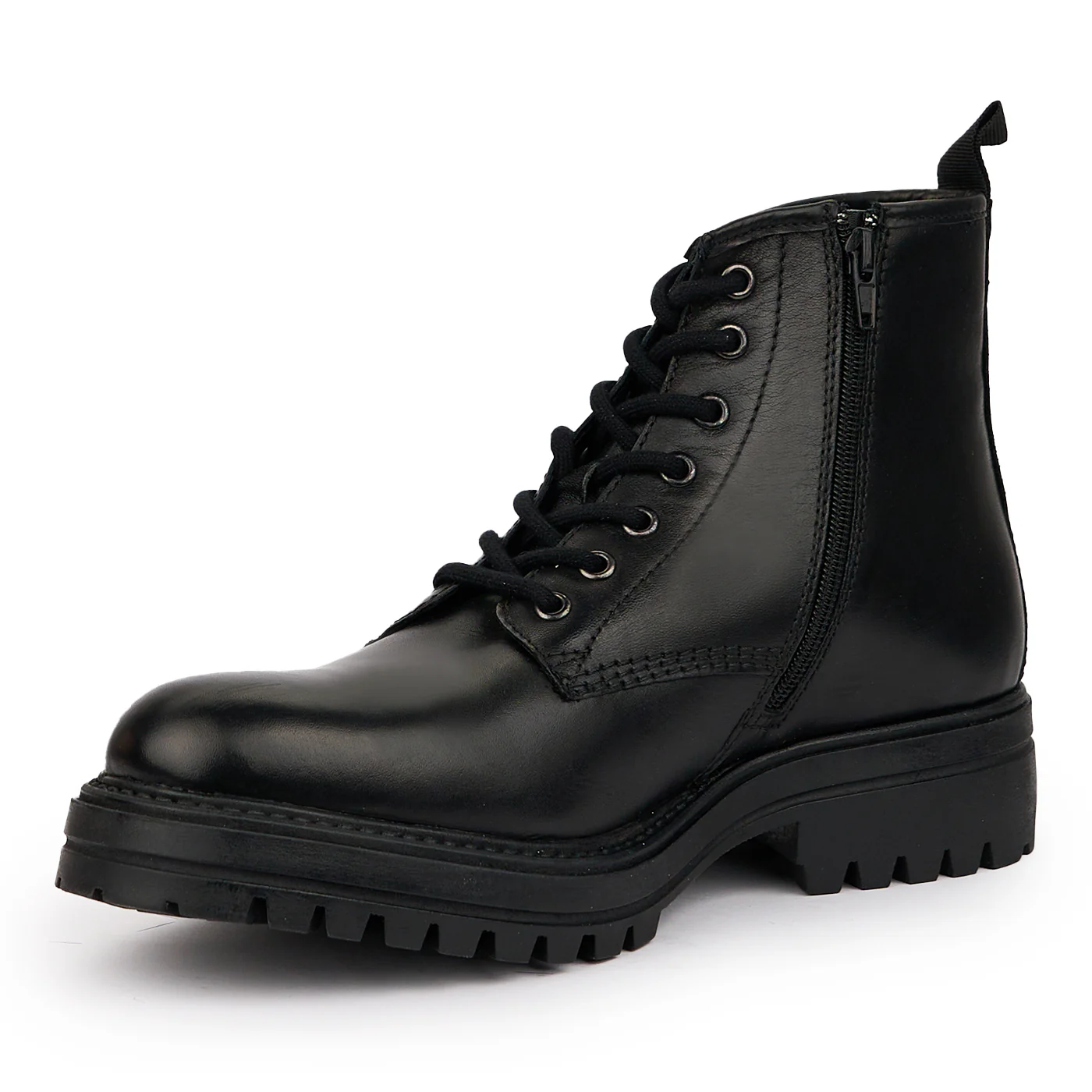 Ghete barbati din piele naturala neagra 7545 - Image 3
