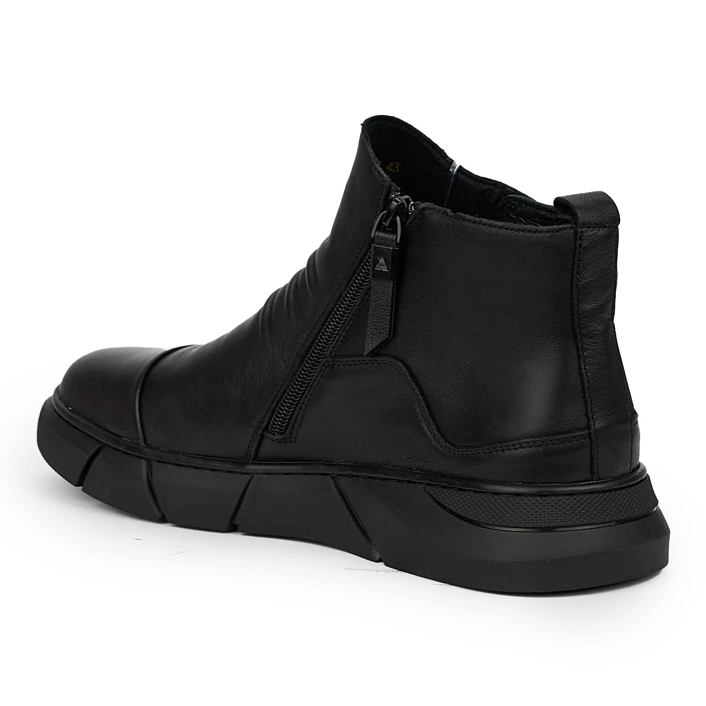 Ghete barbati din piele naturala neagra 7547 - Image 2