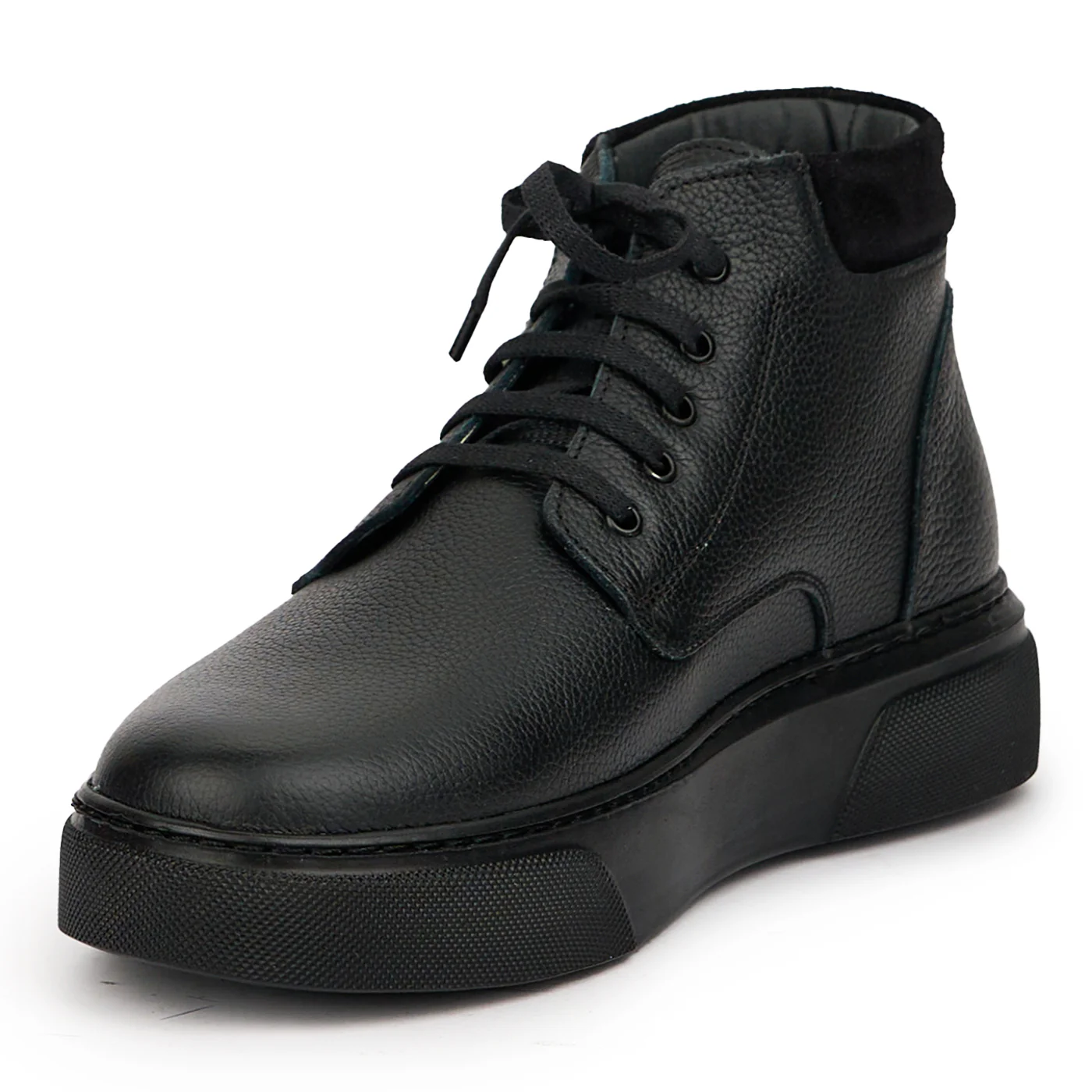 Ghete barbati din piele naturala neagra 7559 - Image 3