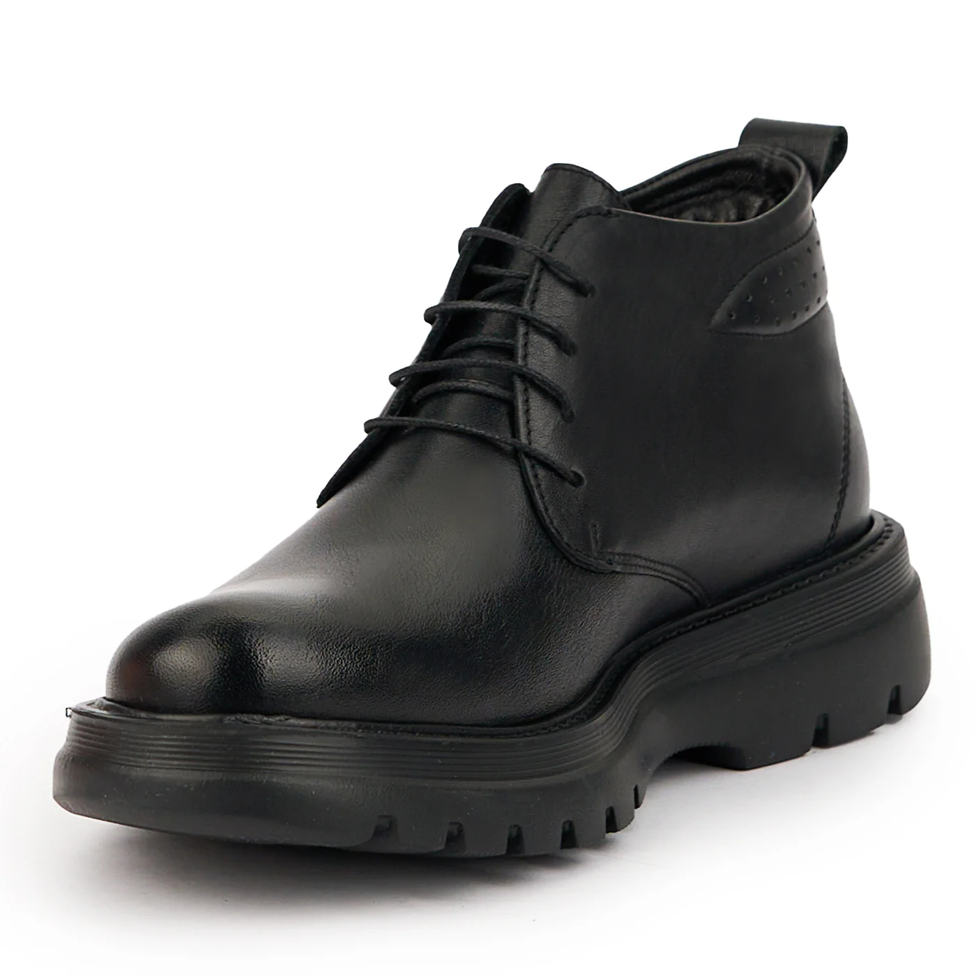 Ghete barbati din piele naturala neagra 7583 - Image 3