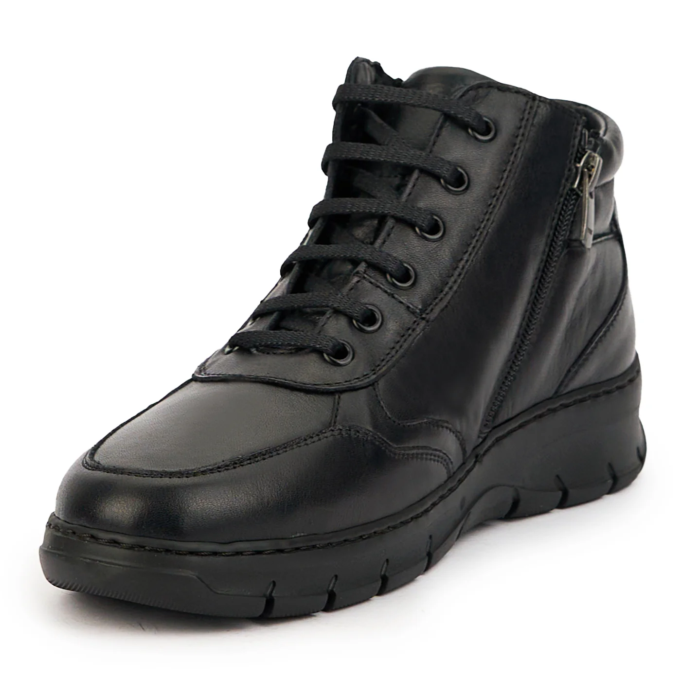 Ghete barbati din piele naturala neagra 7586 - Image 3