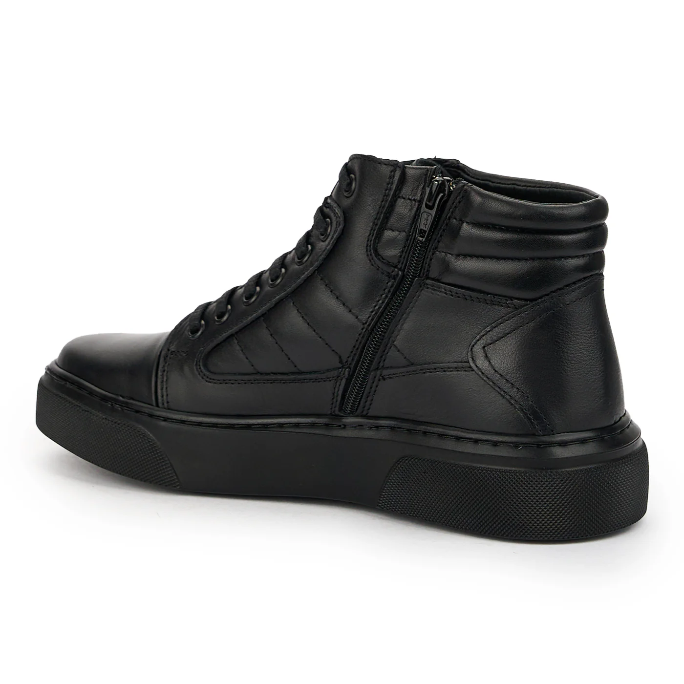 Ghete barbati din piele naturala neagra 7610 - Image 2