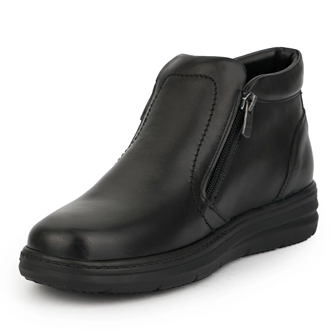 Ghete barbati din piele naturala neagra 7617 - Image 3