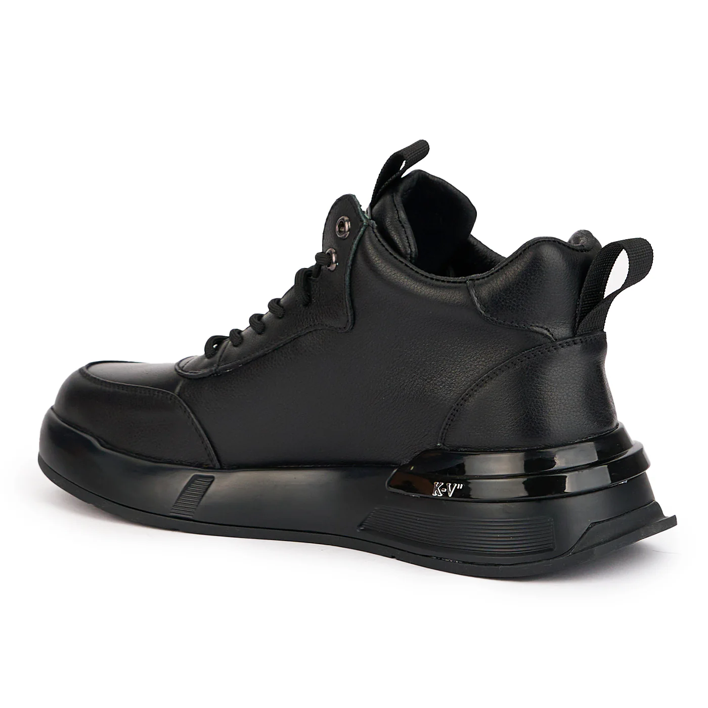 Ghete barbati din piele naturala neagra 7785 - Image 2