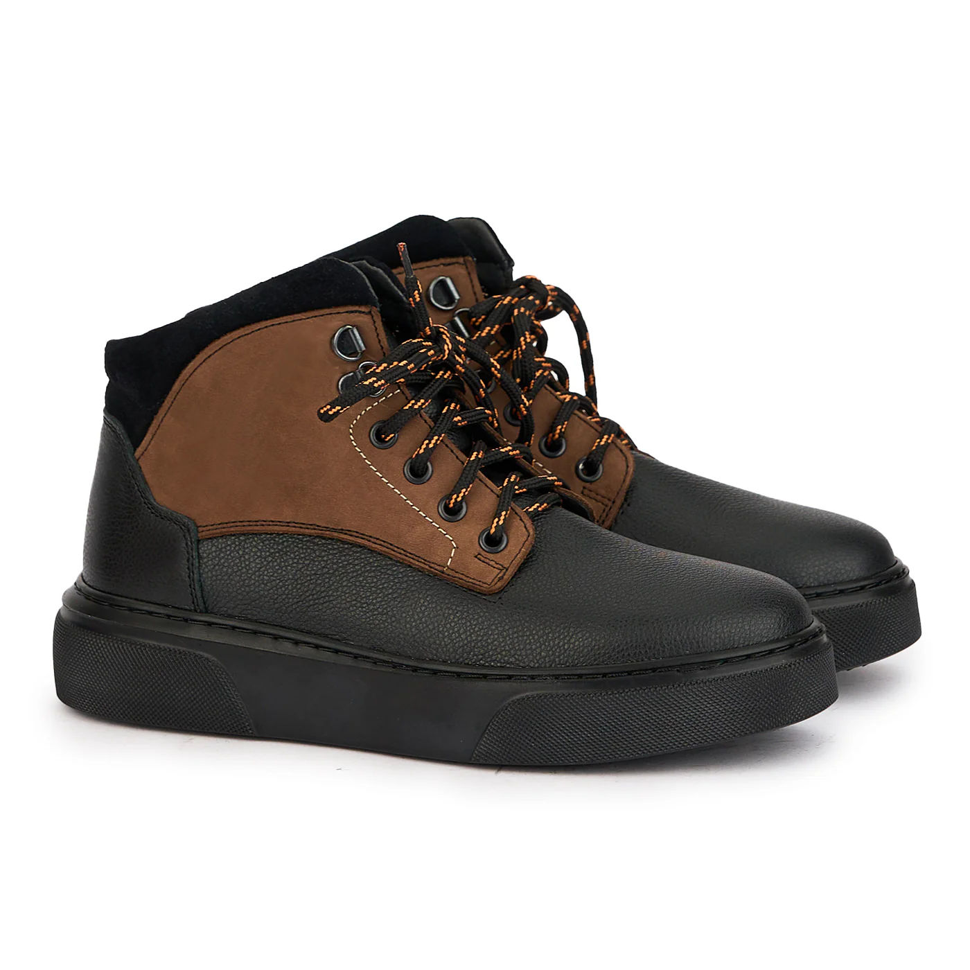 Ghete barbati din piele naturala neagra 7804 - Image 4