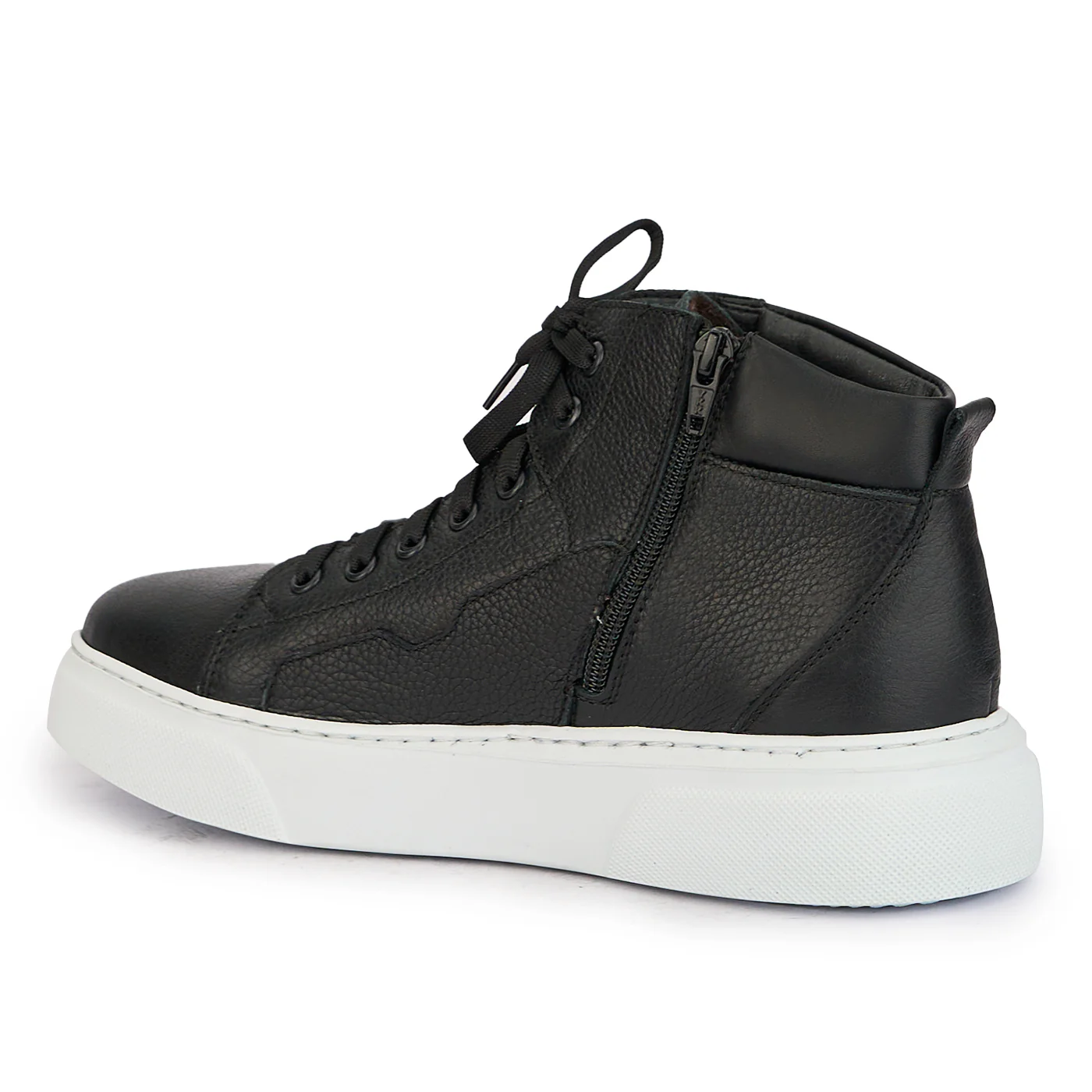 Ghete barbati din piele naturala neagra 7807 - Image 2