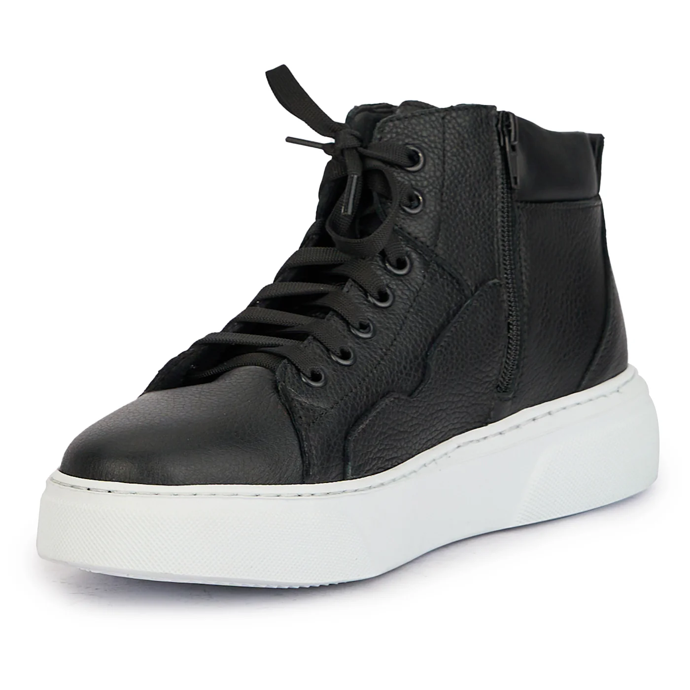Ghete barbati din piele naturala neagra 7807 - Image 3