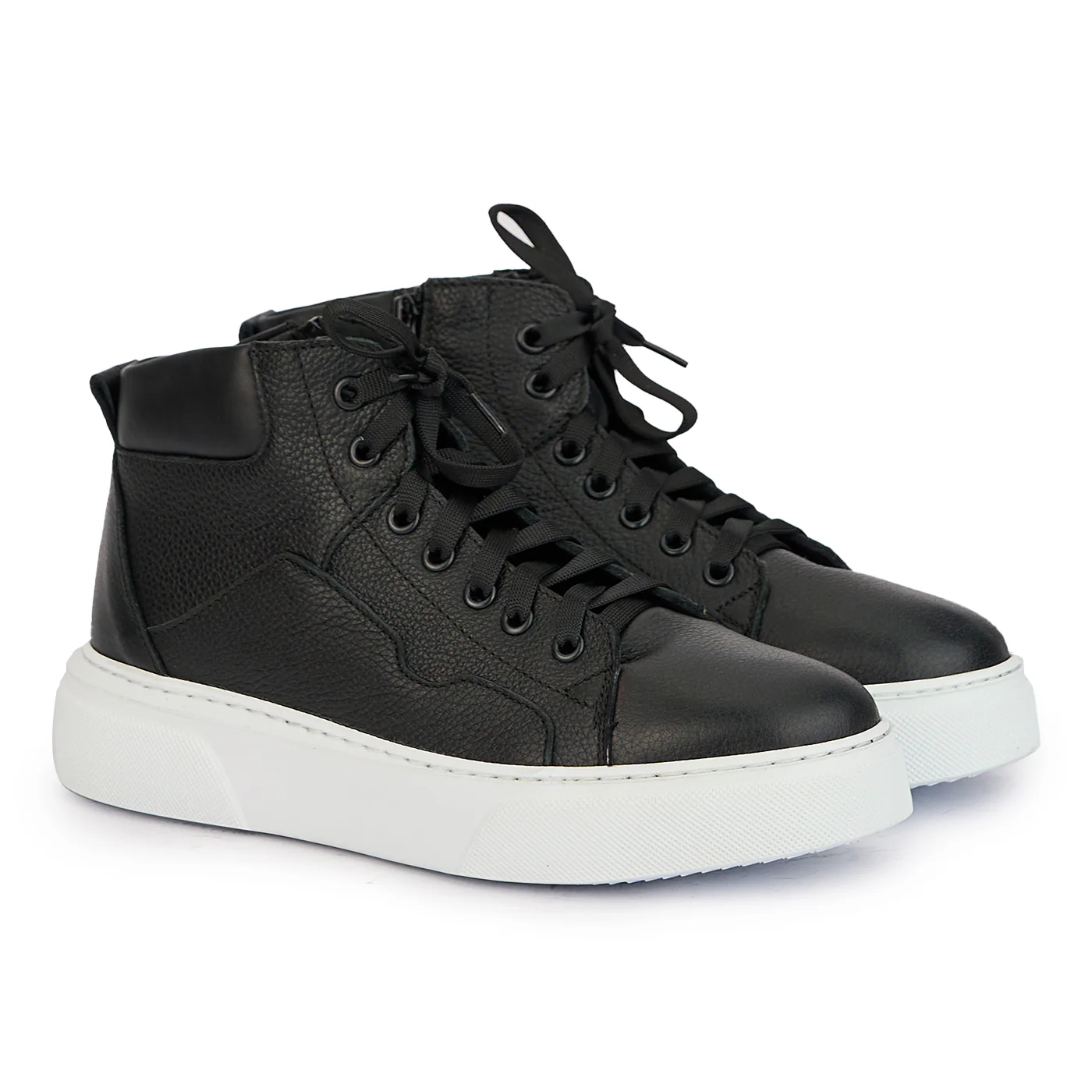 Ghete barbati din piele naturala neagra 7807 - Image 4