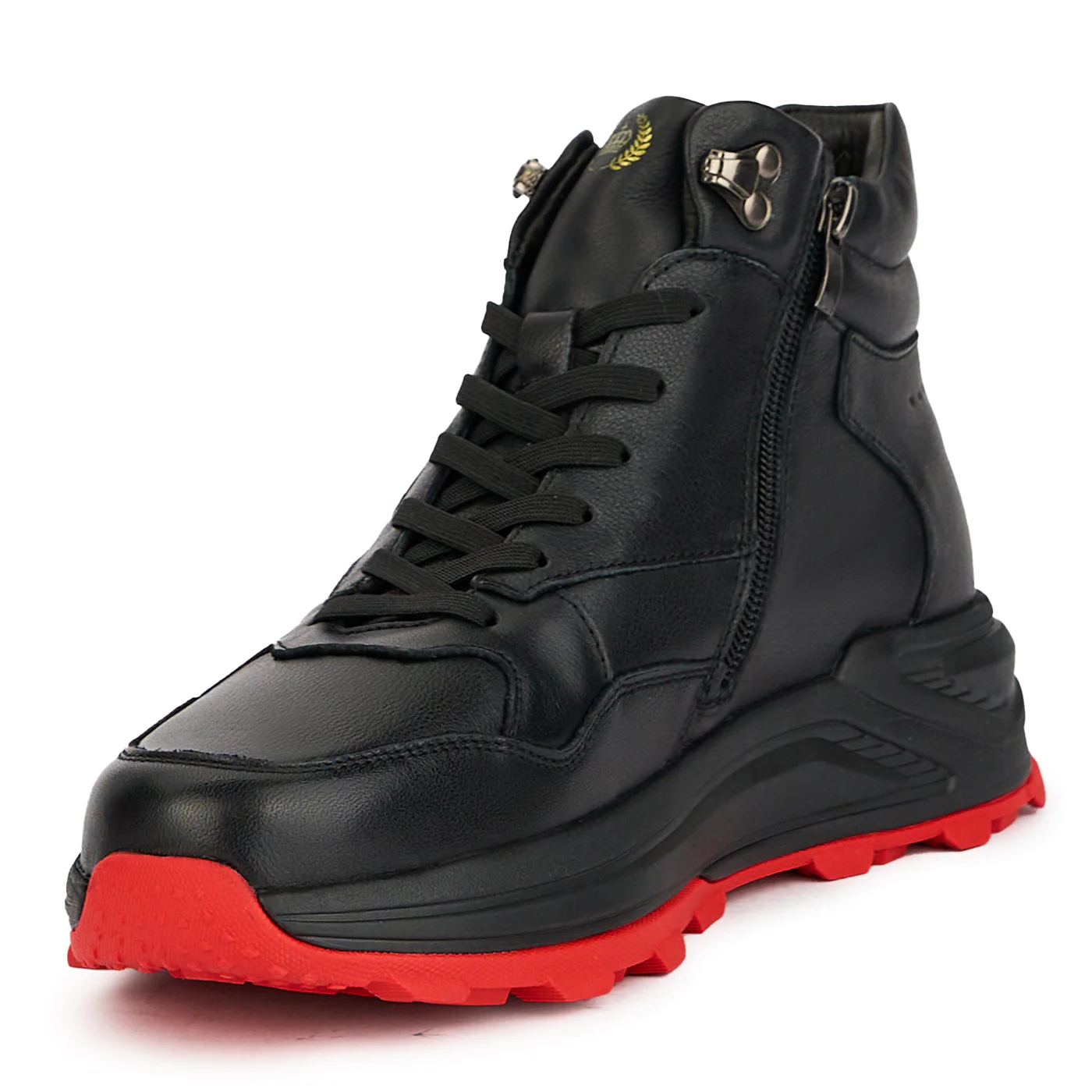 Ghete barbati din piele naturala neagra 7815 - Image 3