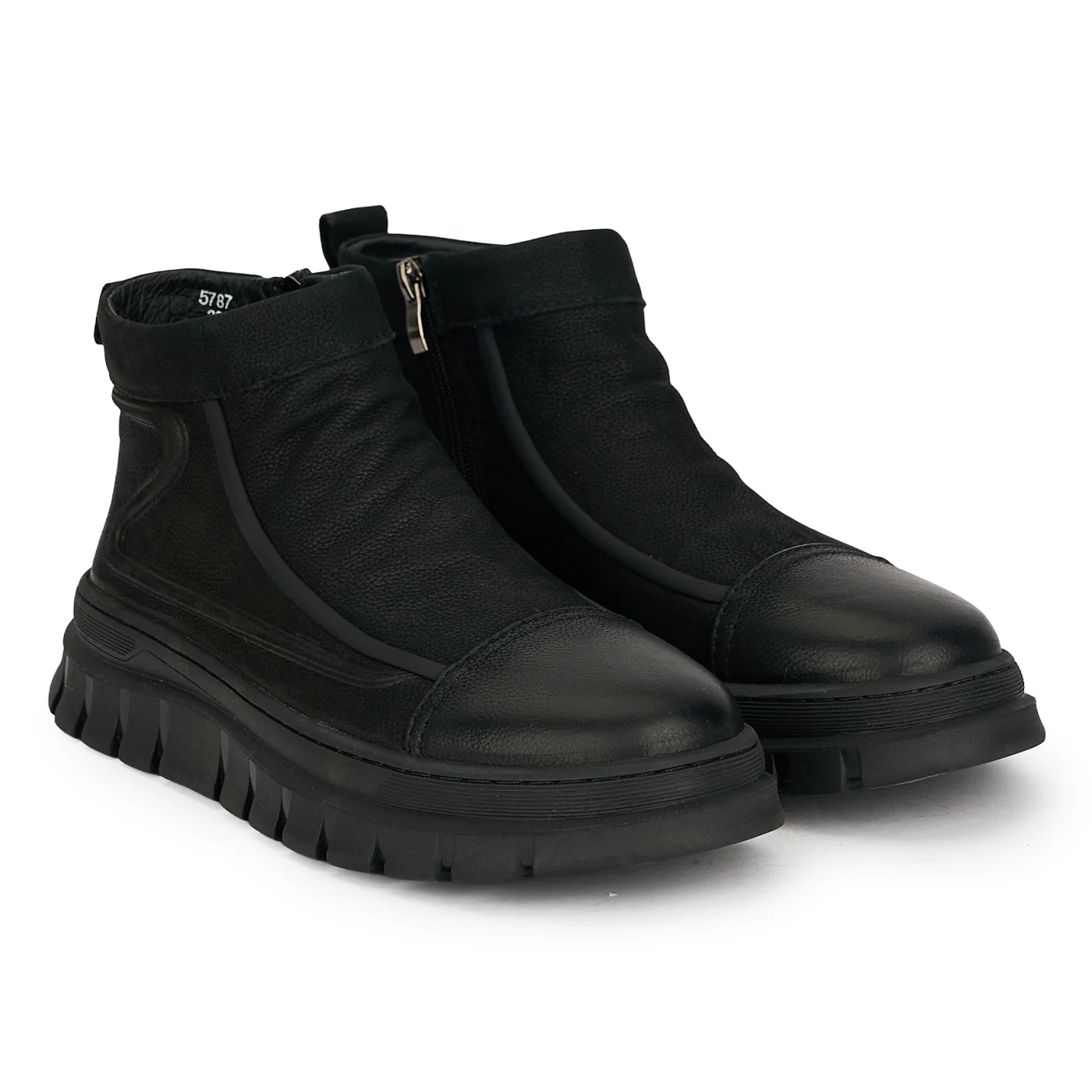 Ghete barbati din piele naturala neagra 7961 - Image 4