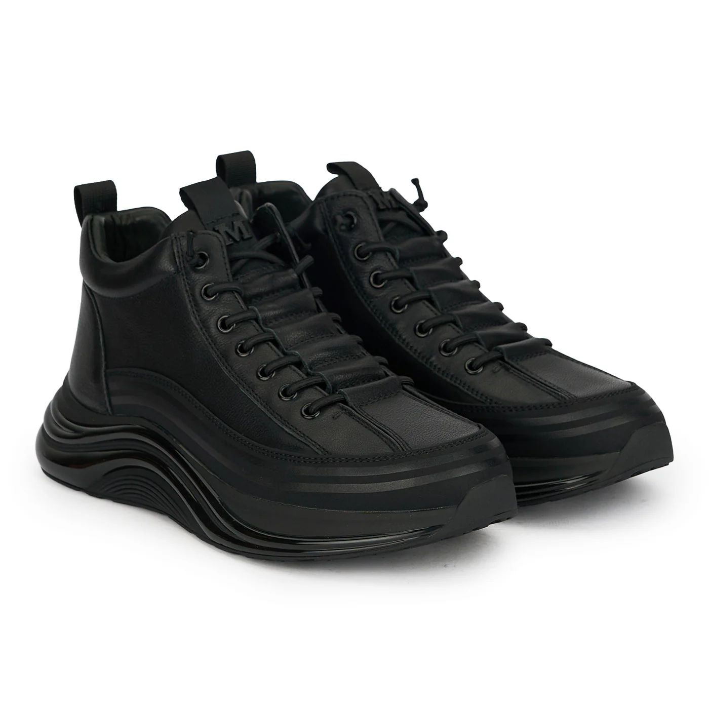 Ghete barbati din piele naturala neagra 7981 - Image 4