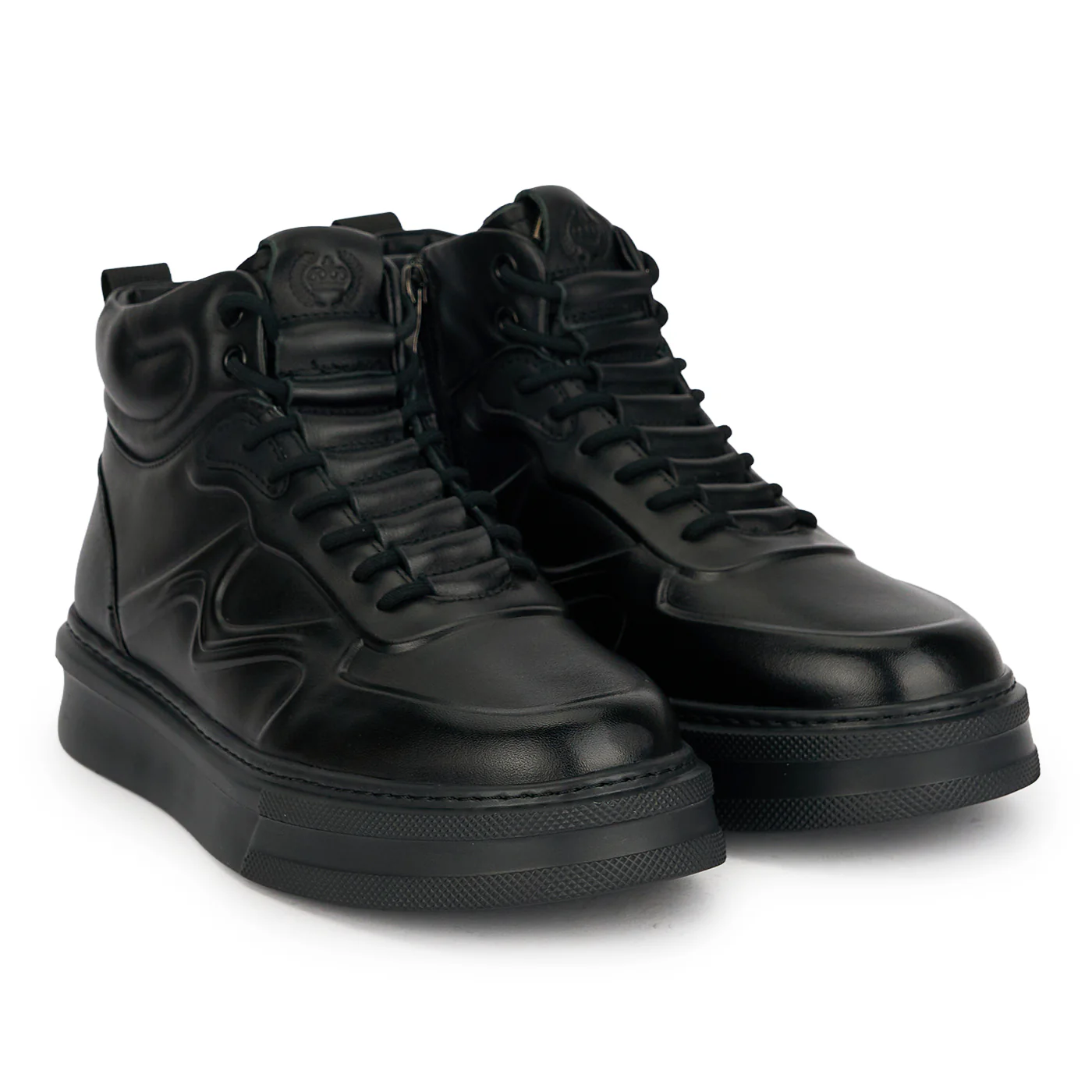 Ghete barbati din piele naturala neagra 7992 - Image 4