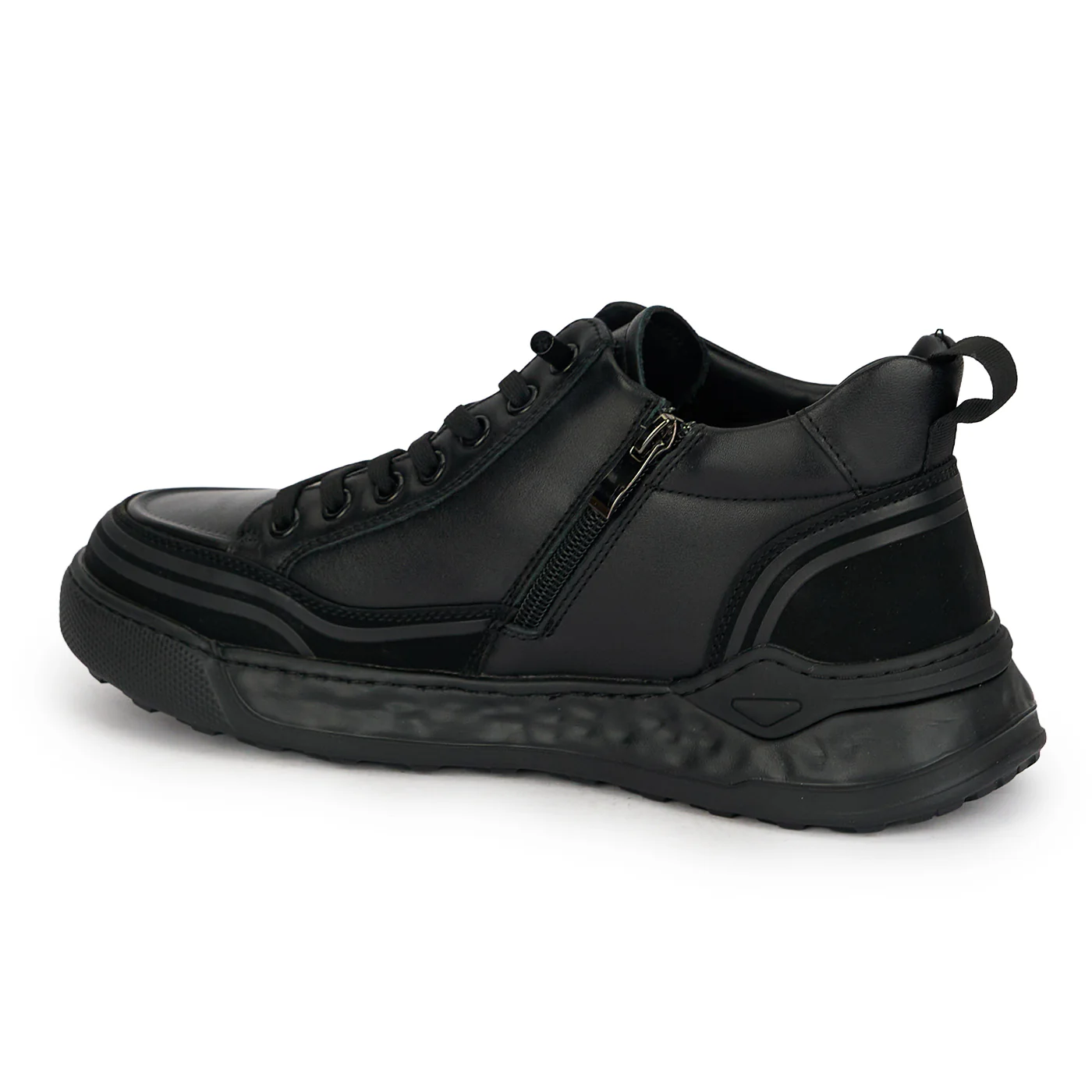Ghete barbati din piele naturala neagra 7993 - Image 2