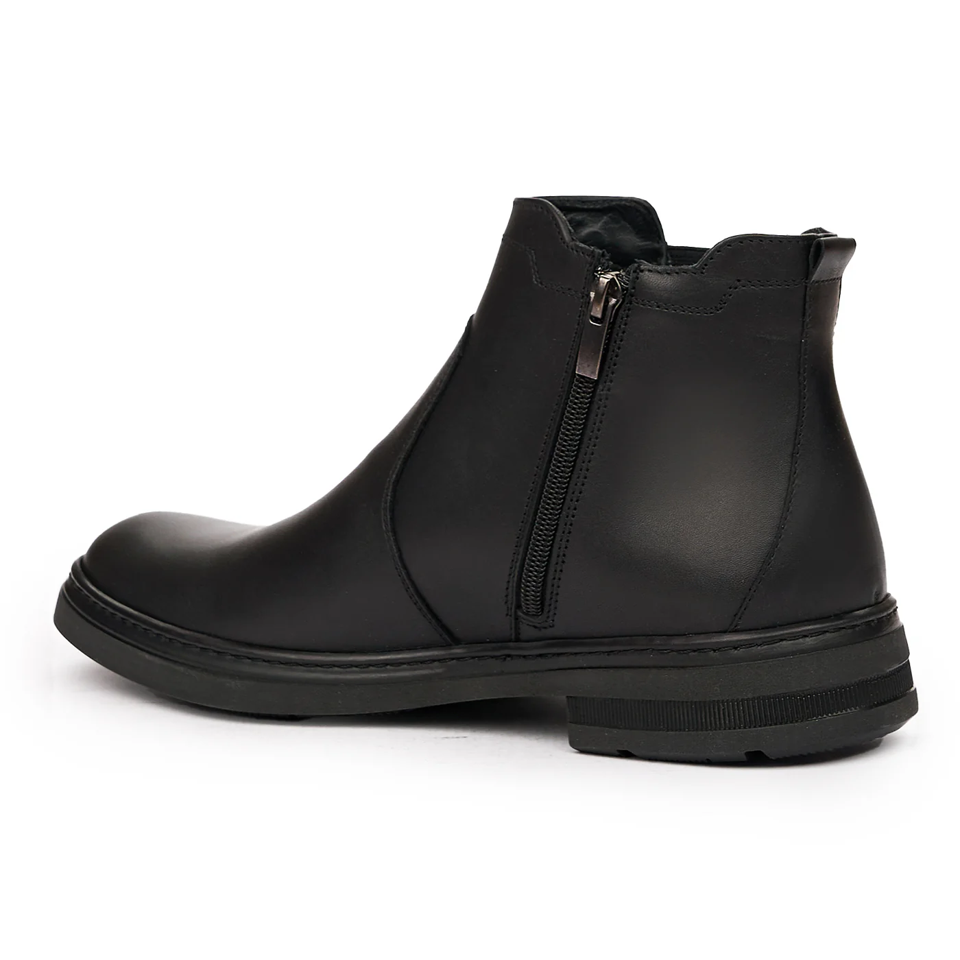 Ghete Barbati din Piele Naturala Negre 7160 - Image 3