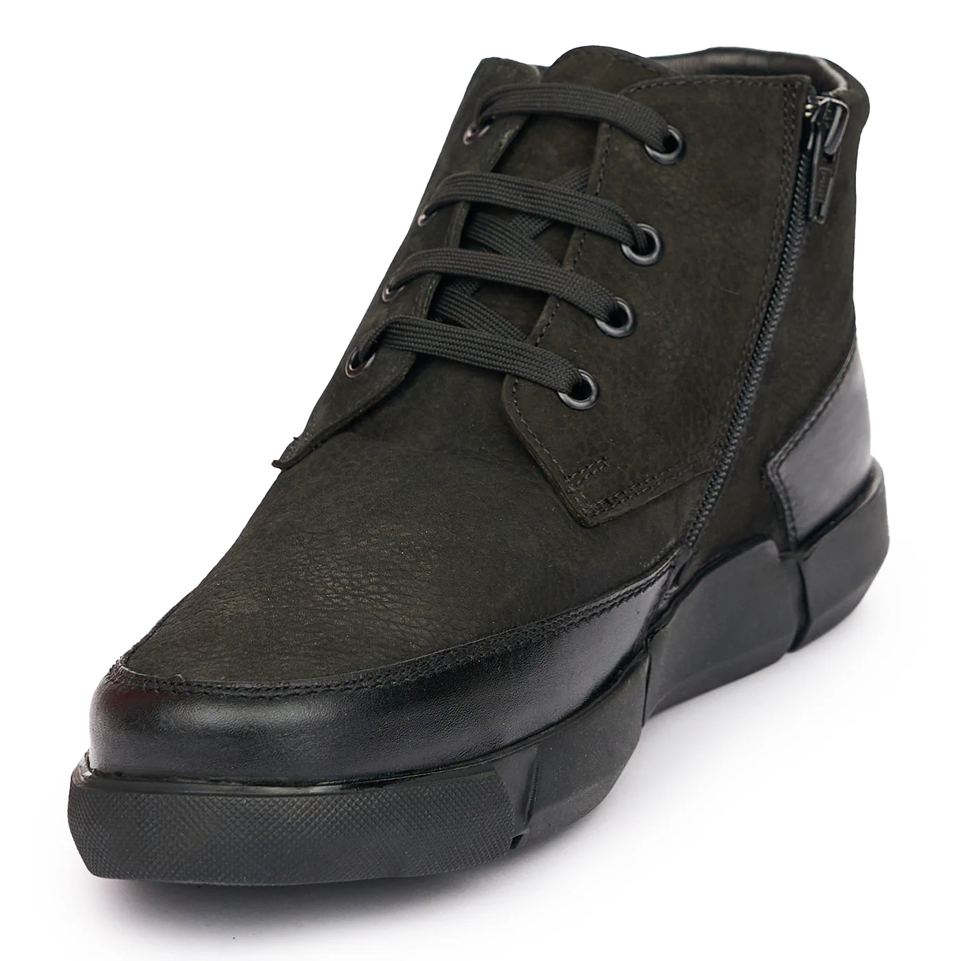 Ghete Barbati Piele Neagra Naturala Casual 7348 - Image 3