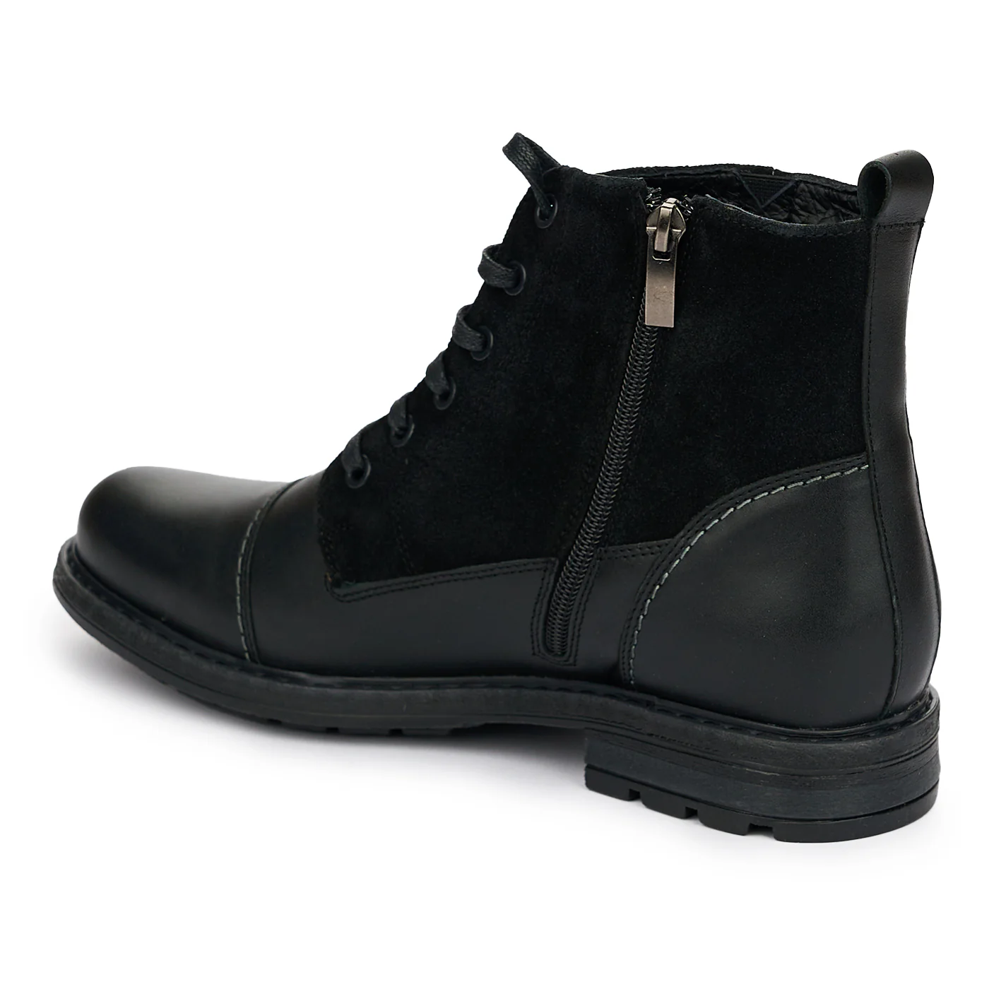 Ghete Casual Barbati Piele Naturala Neagra 7370 - Image 2