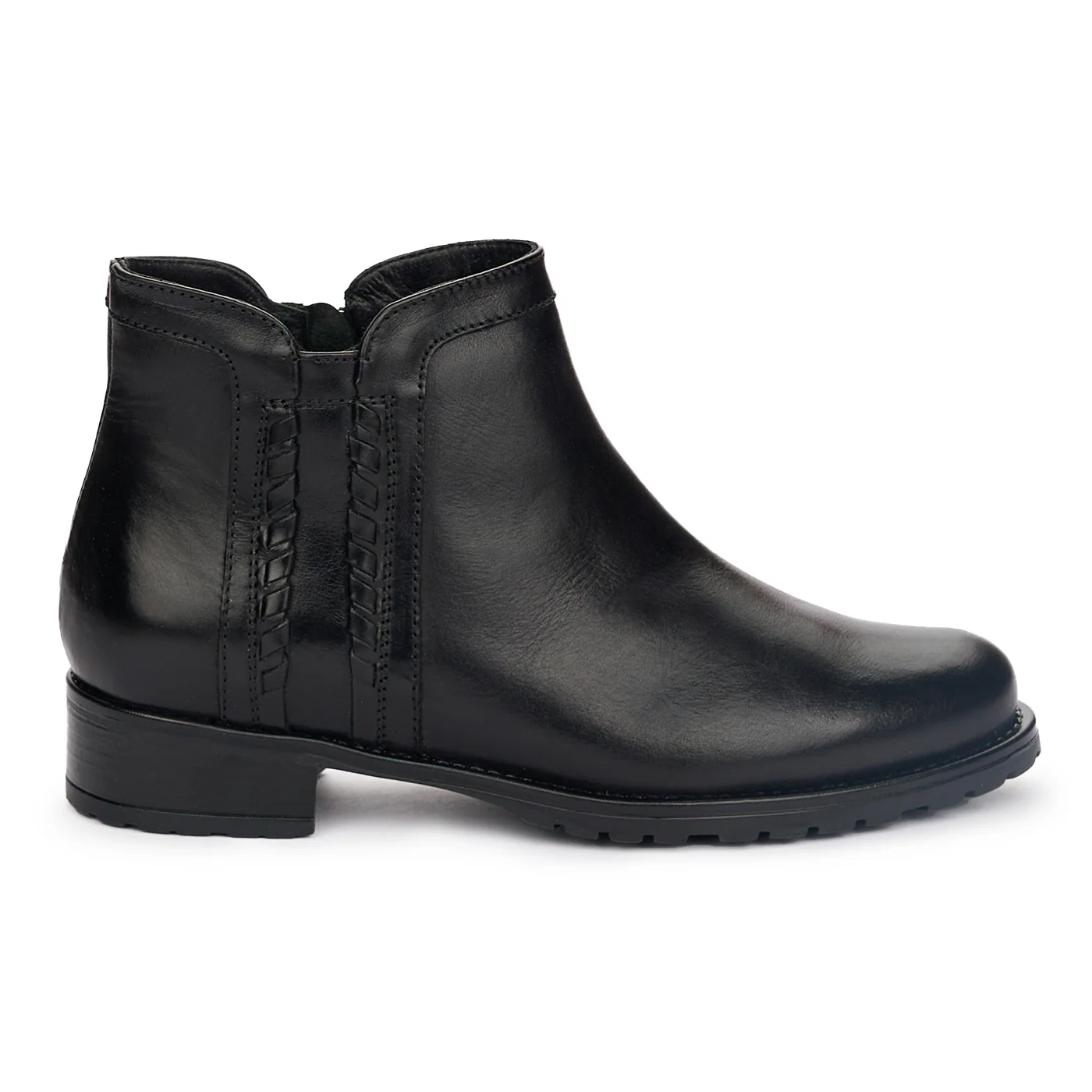 Ghete Dama cu Toc Mic din Piele Naturala Casual 3436