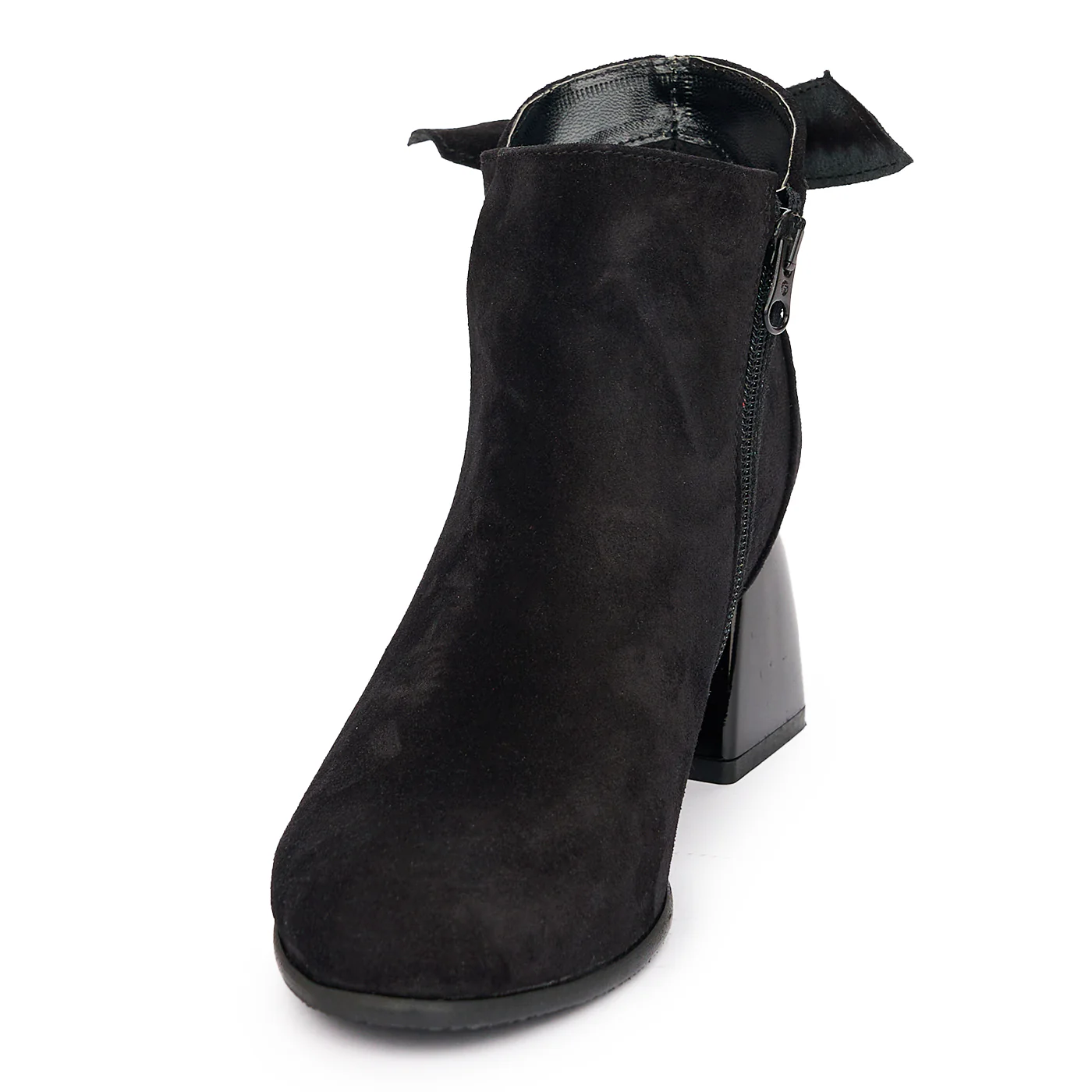 Ghete Dama Piele Toc Gros 6 Cm Elegante Negre 10958 - Image 3