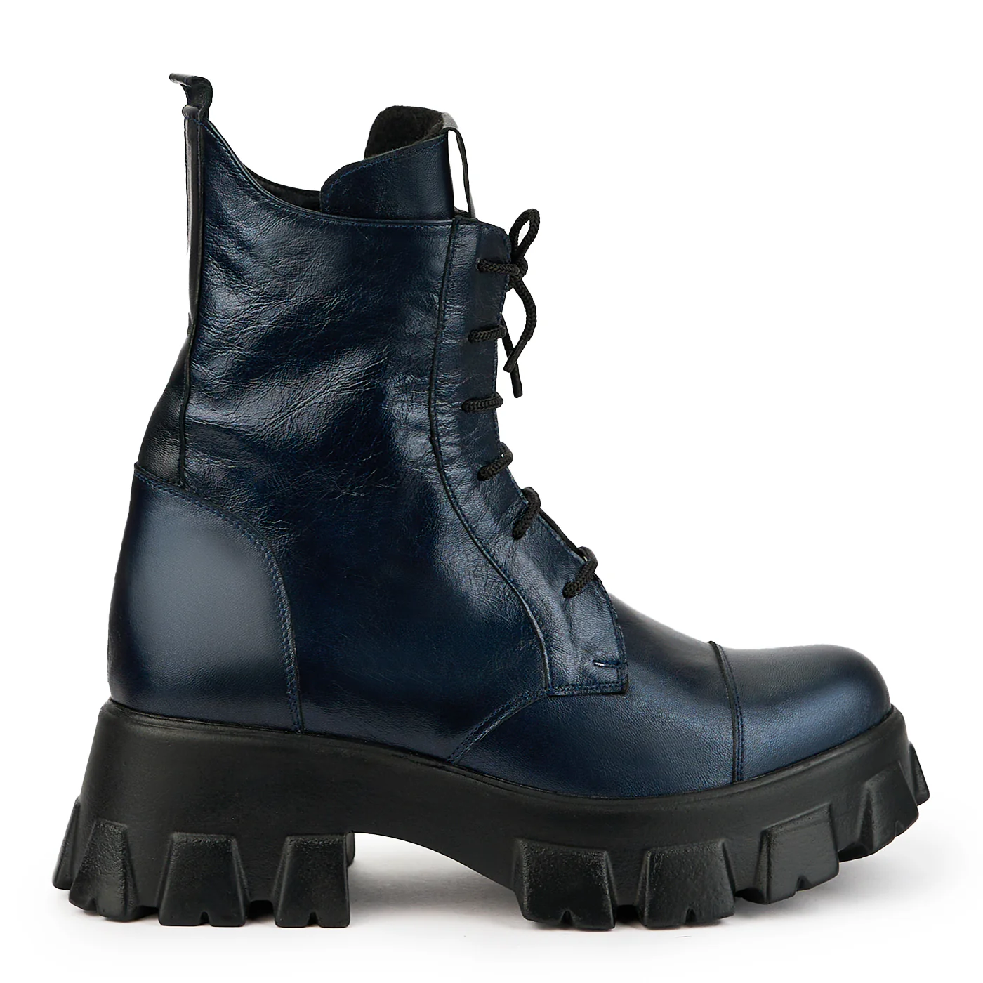 Ghete dama din piele naturala bleumarin 14901