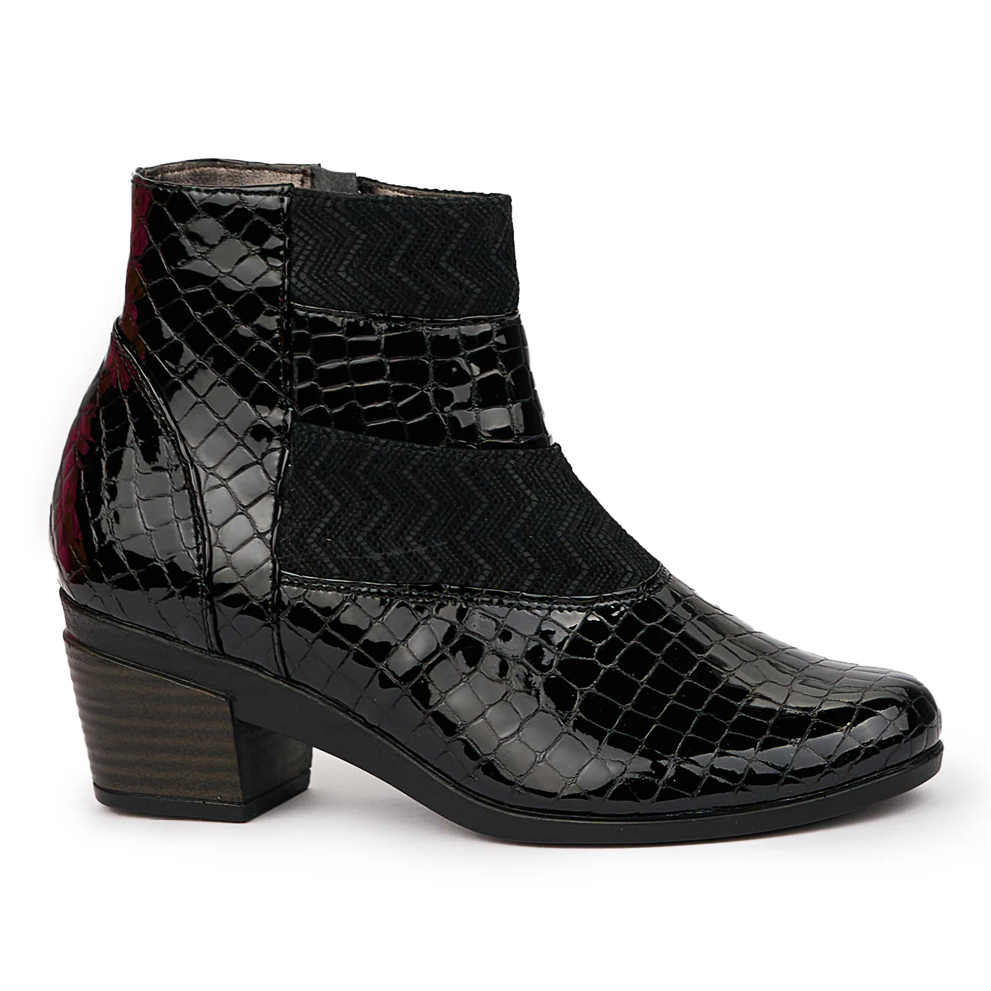 Ghete dama din piele naturala neagra 14449
