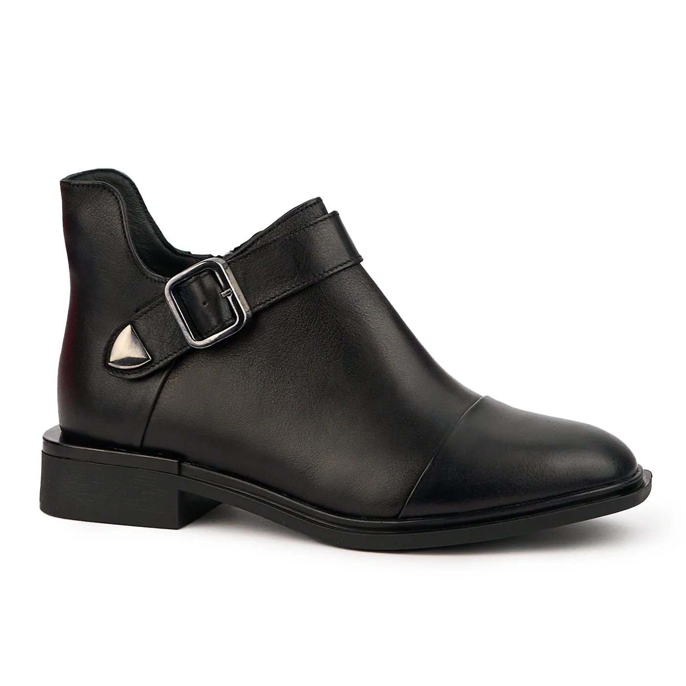 Ghete dama din piele naturala neagra 14596