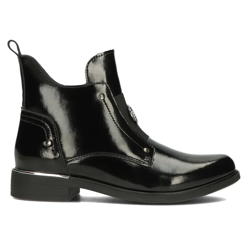 Ghete dama din piele naturala neagra 14663