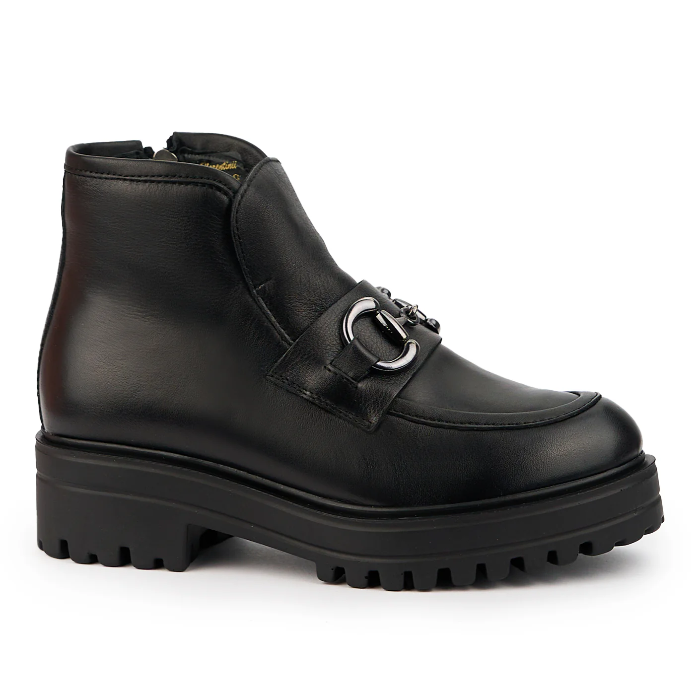 Ghete dama din piele naturala neagra 14700