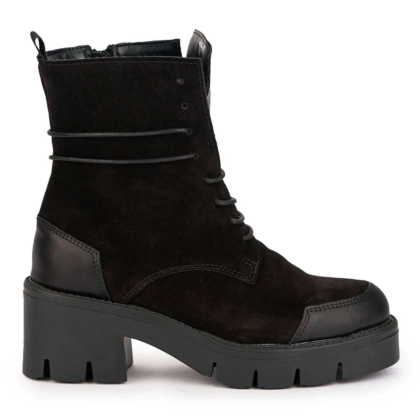 Ghete dama din piele naturala neagra 17018
