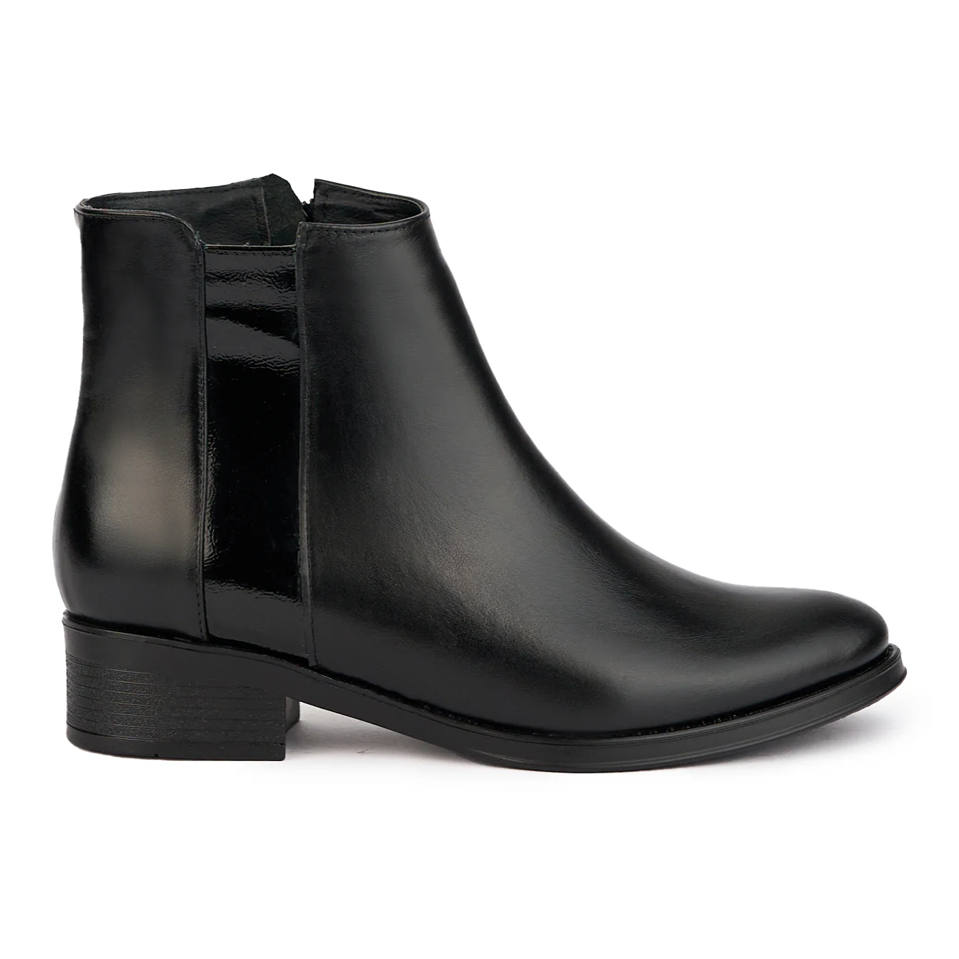 Ghete dama din piele naturala neagra 17268