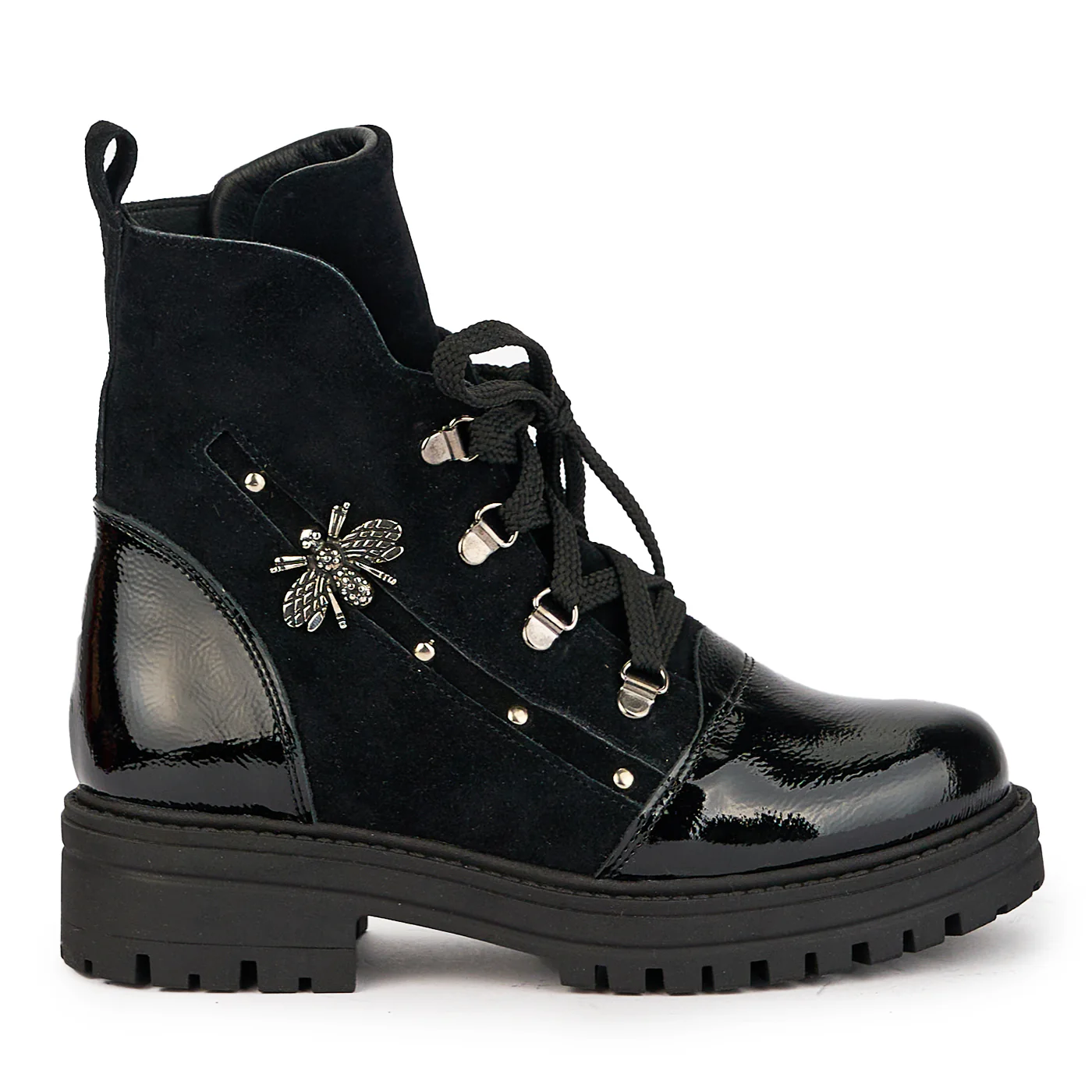 Ghete dama din piele naturala neagra 17295