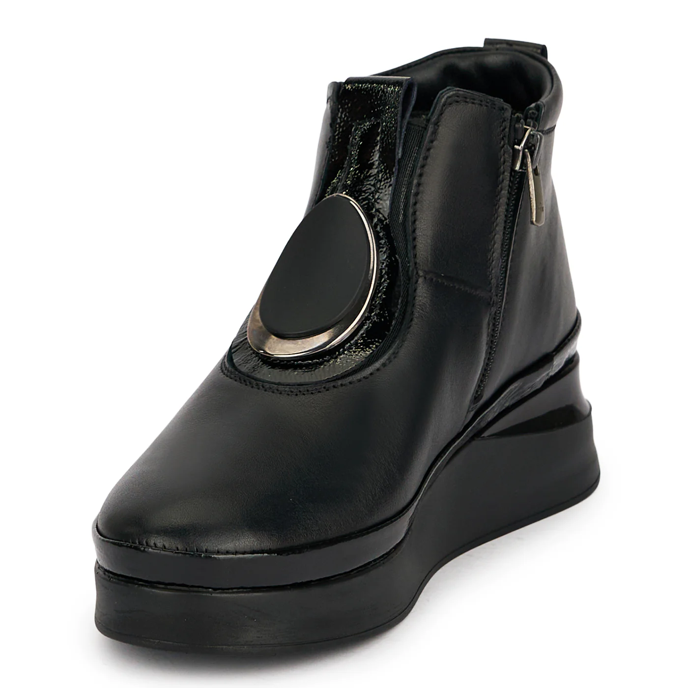 Botine dama din piele naturala neagra 19117 - Image 3